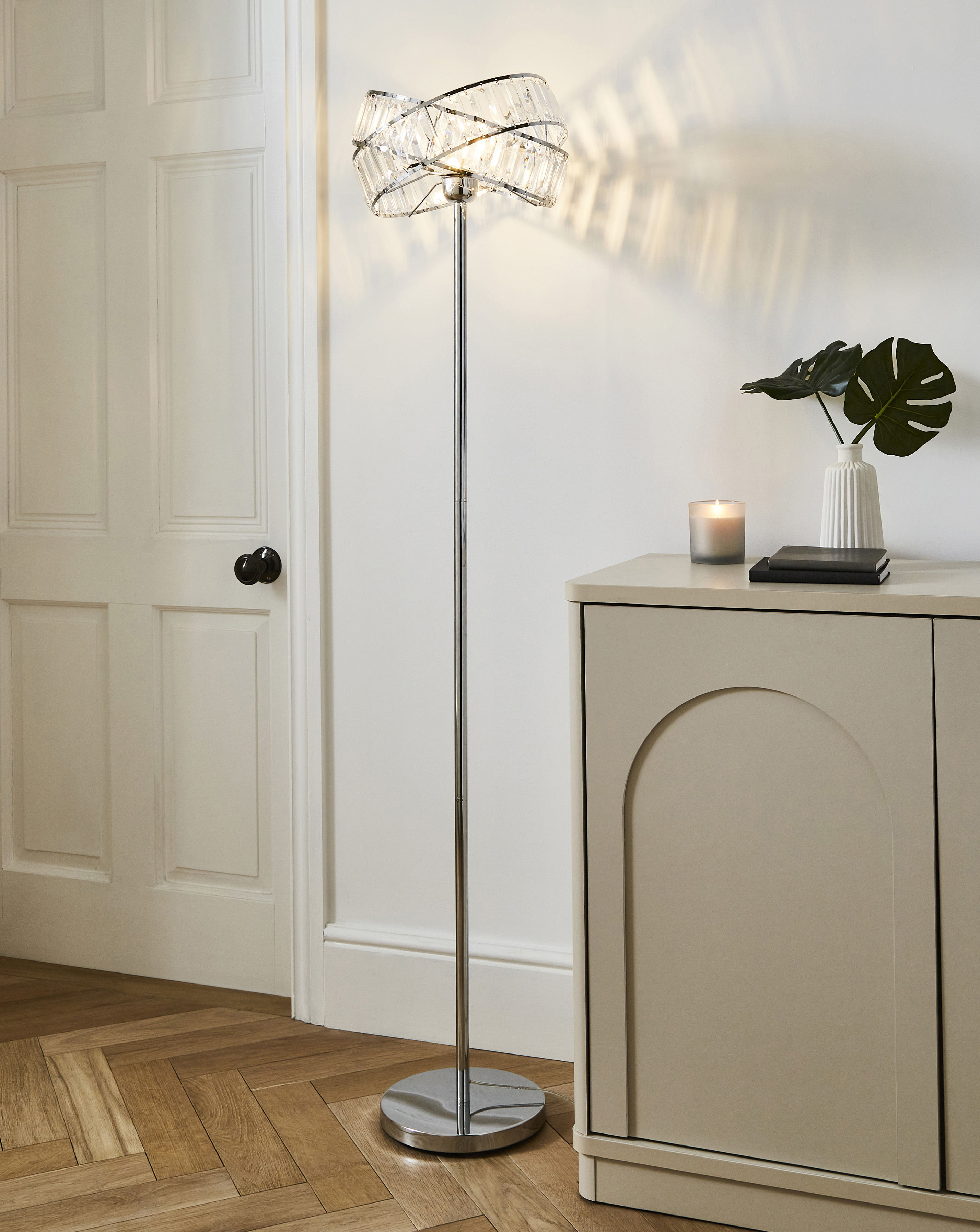 Juno Chrome & Acrylic Floor Lamp