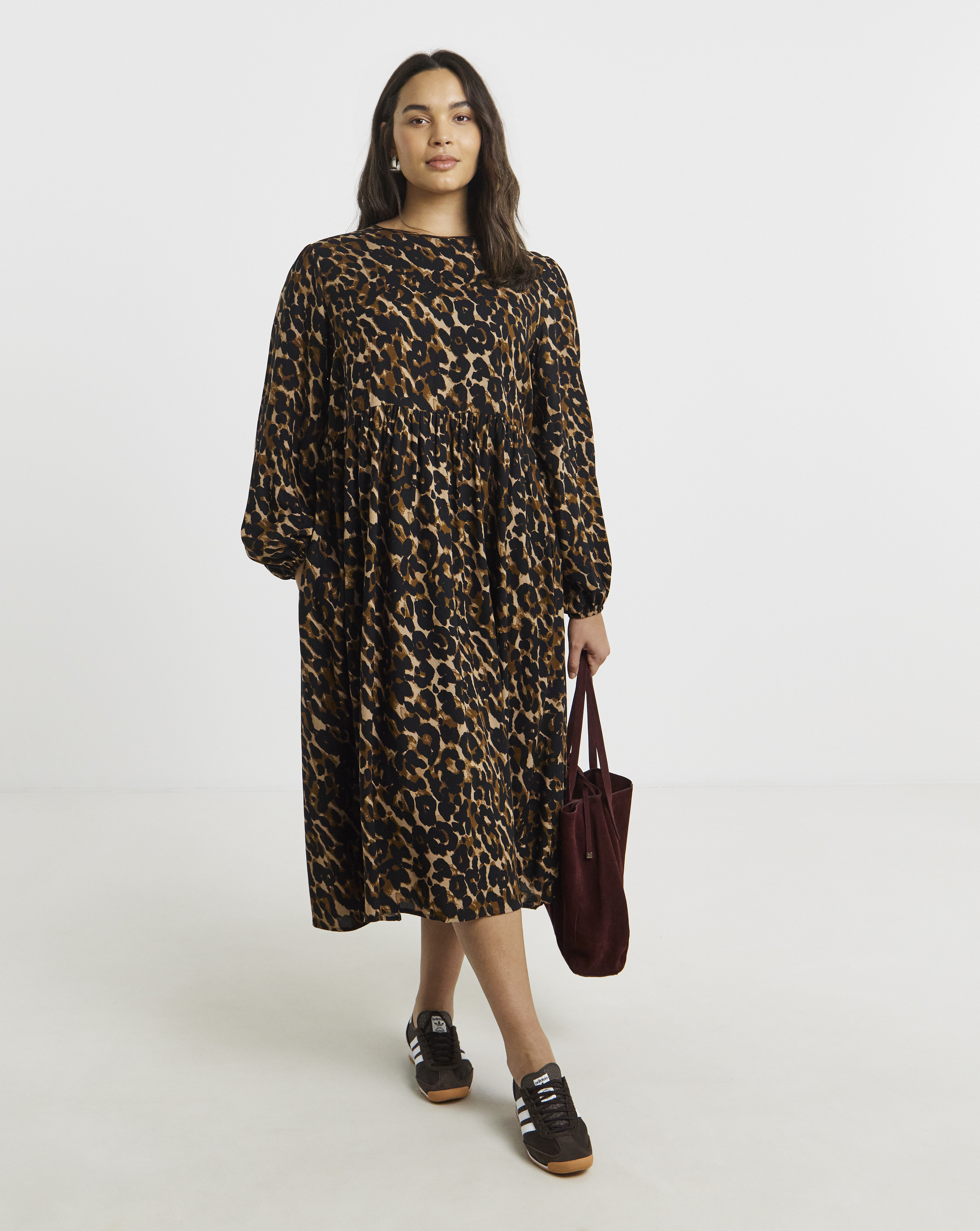 Simply Be Printed Pocket Midi Dress