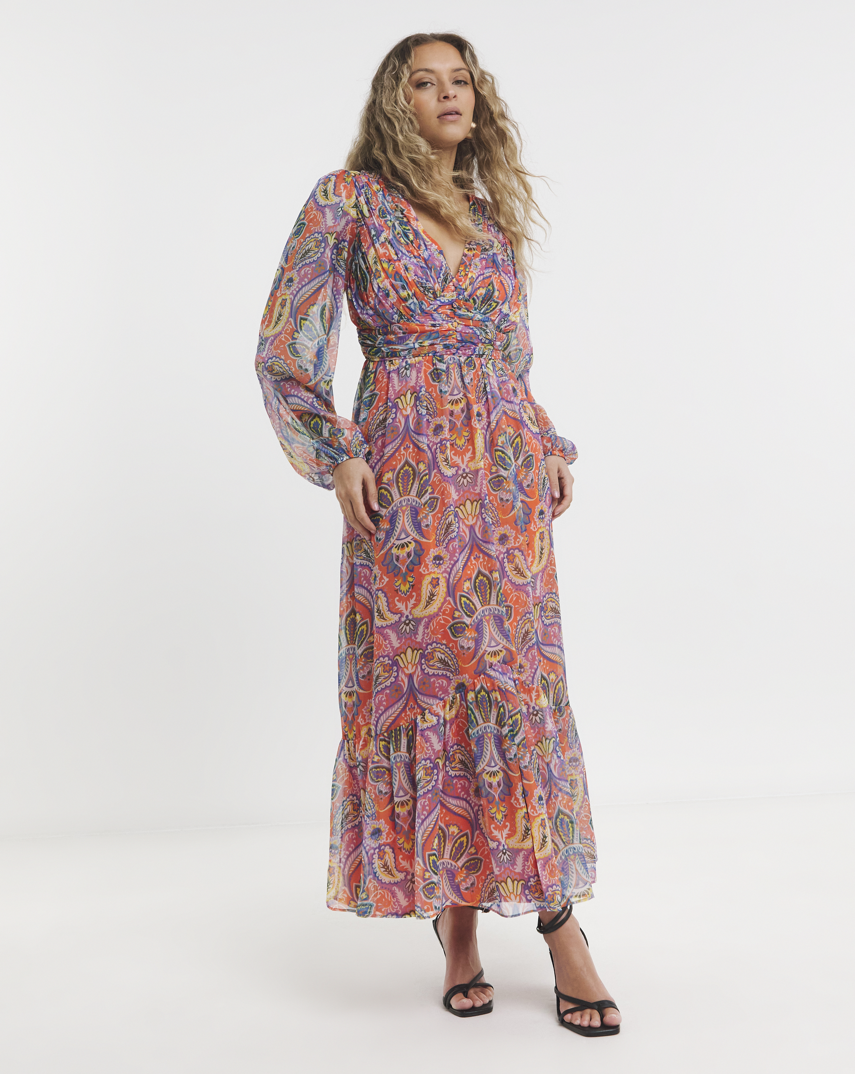 Lovedrobe Blouson Sleeve Midaxi Dress