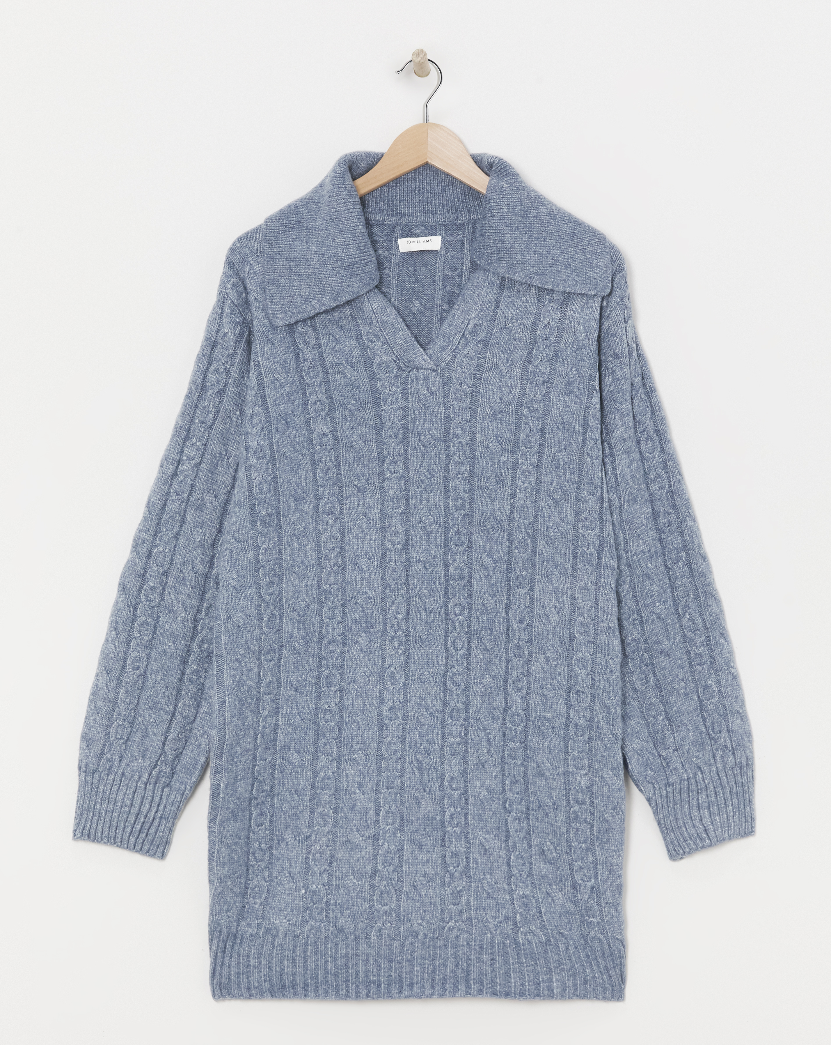 Cable Collar Jumper Dress