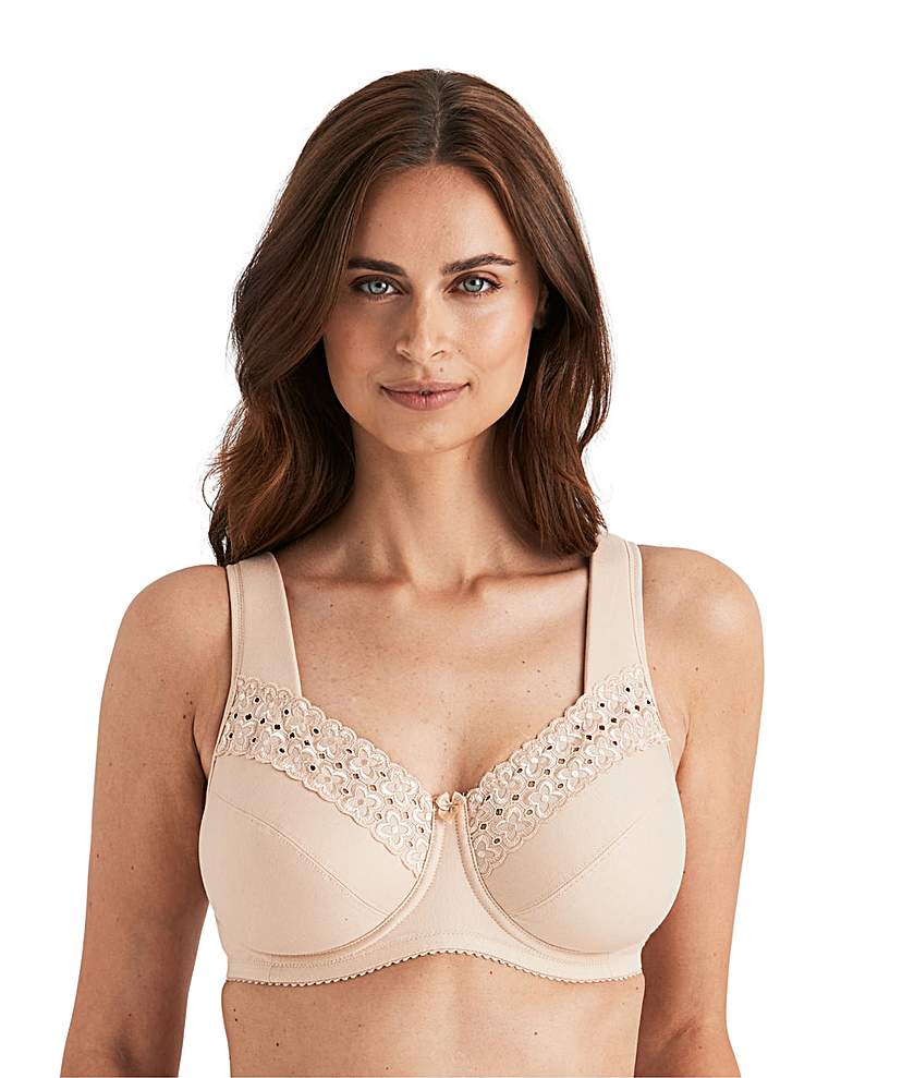 Miss Mary Of Sweden Women's Beige Miss Mary Broderie Anglaise Wired Bra