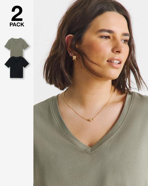 2 Pack V Neck T-Shirts