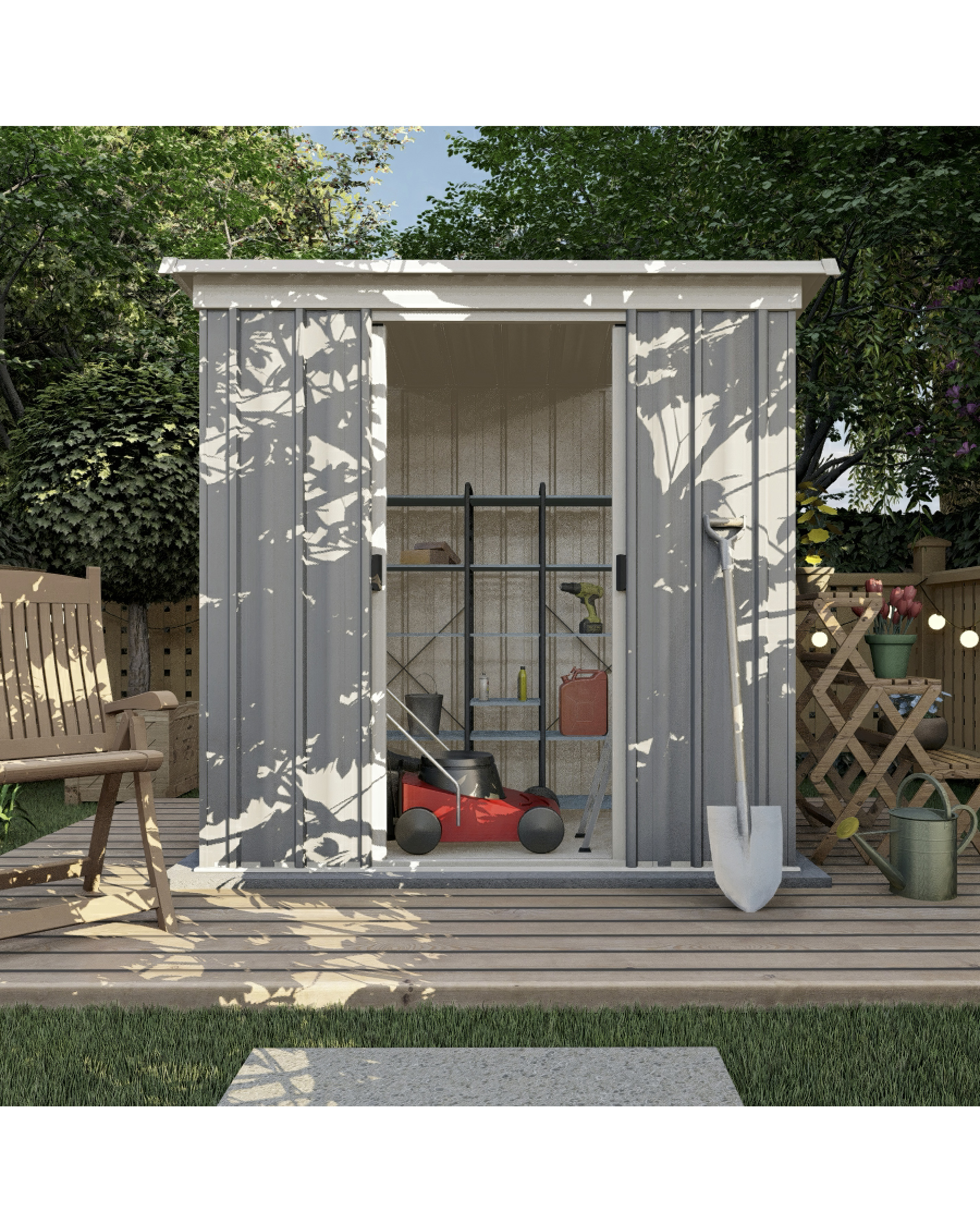Yardmaster 6x4ft Tall Pent Metal Shed