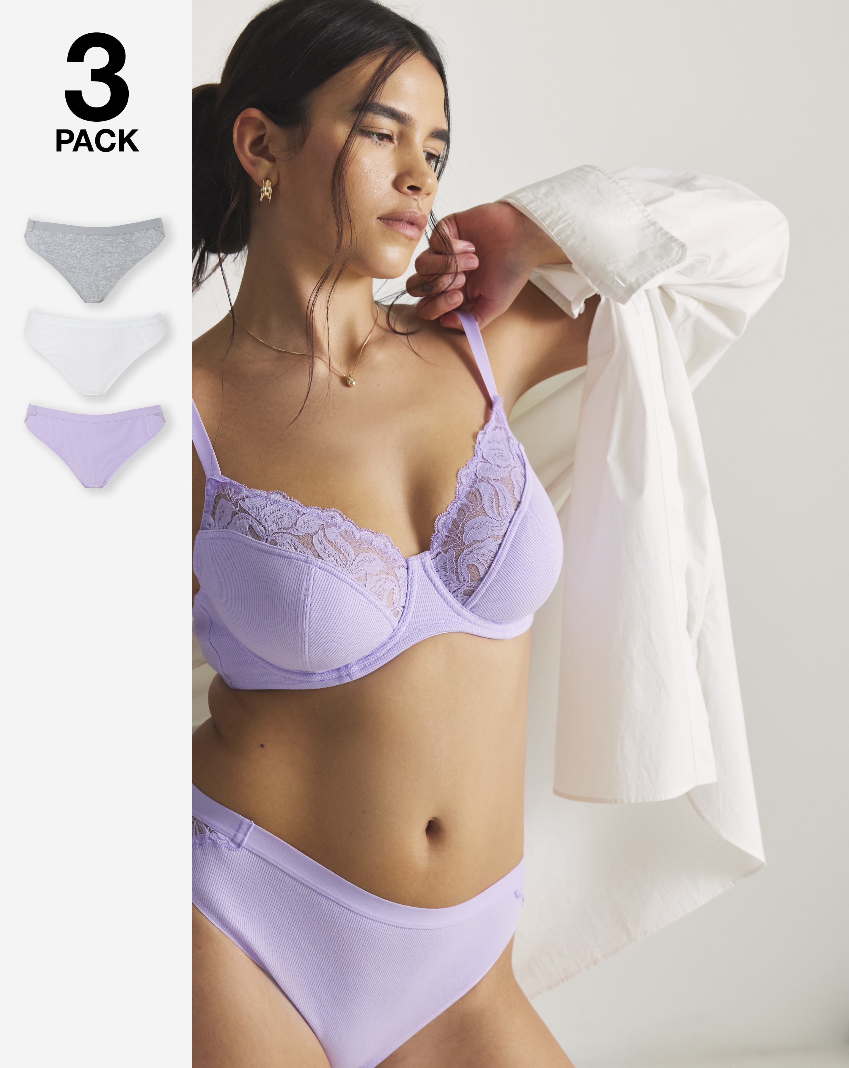3 Pack Harper Midi Brazilian