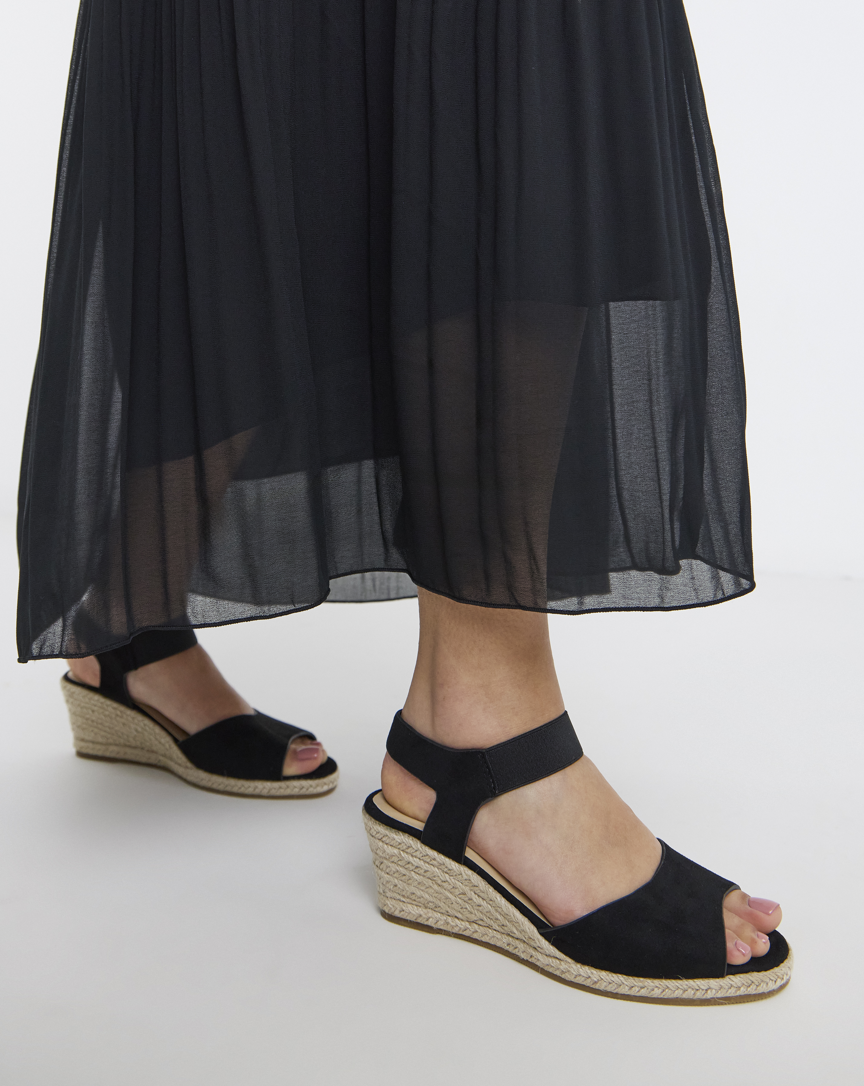 Two Part Espadrille Wedge Wide