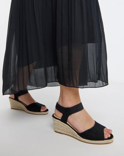 Two Part Espadrille Wedge Wide
