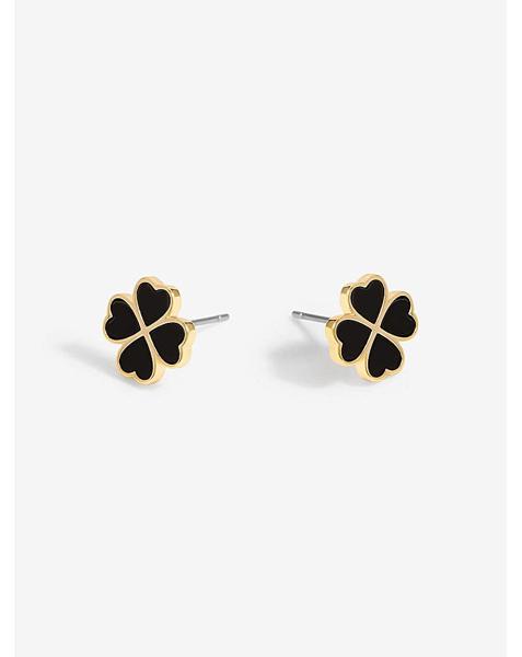 Jon Richard Jet Enamel Clover Studs