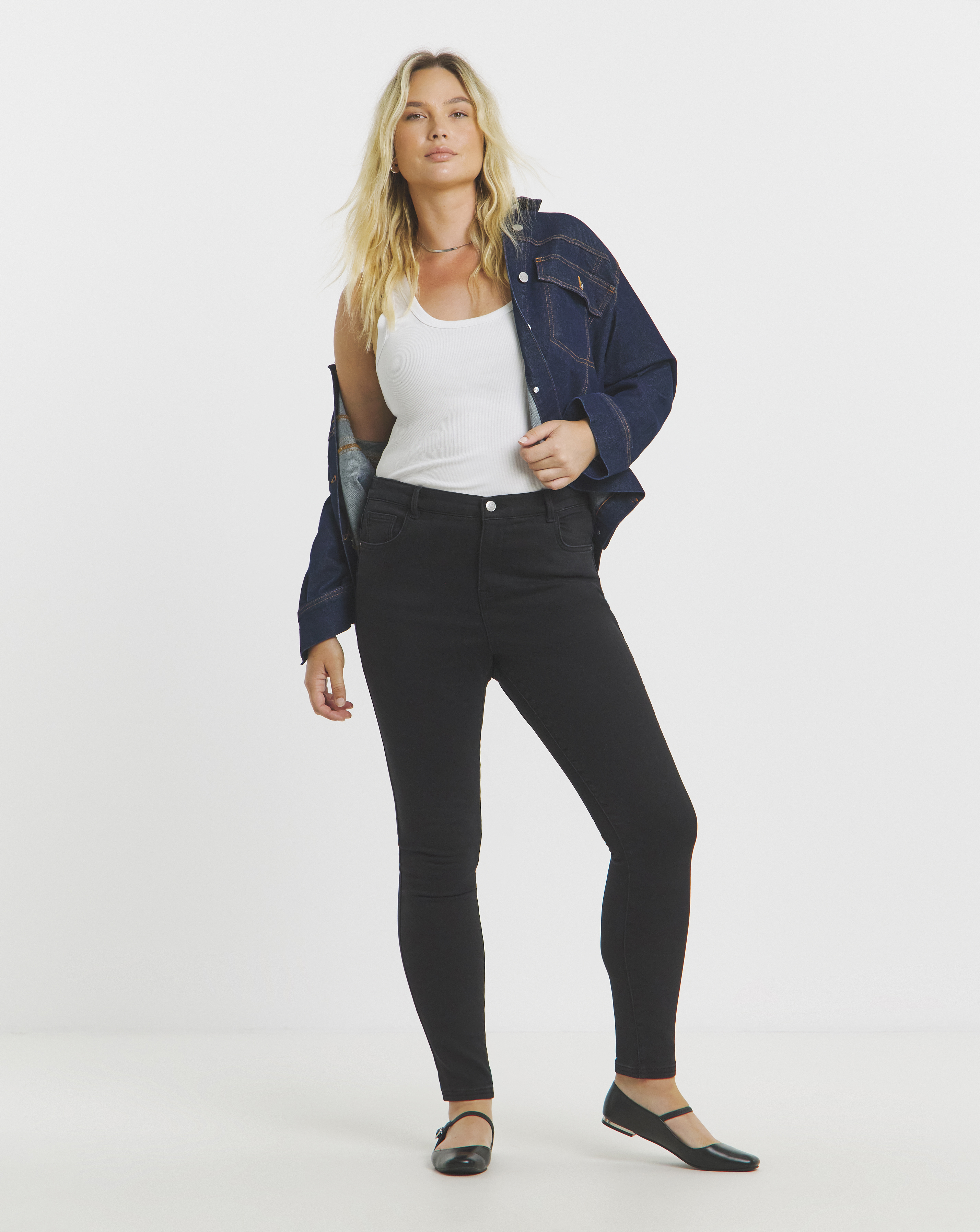 Black Fleece Lined Cosy Skinny Jeans