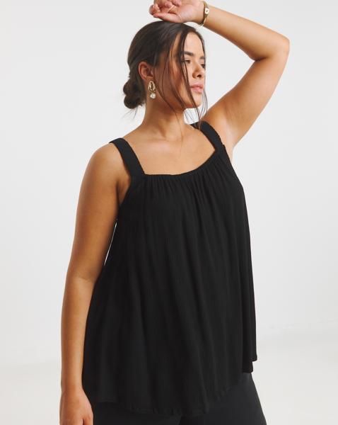 Black Crinkle Cami