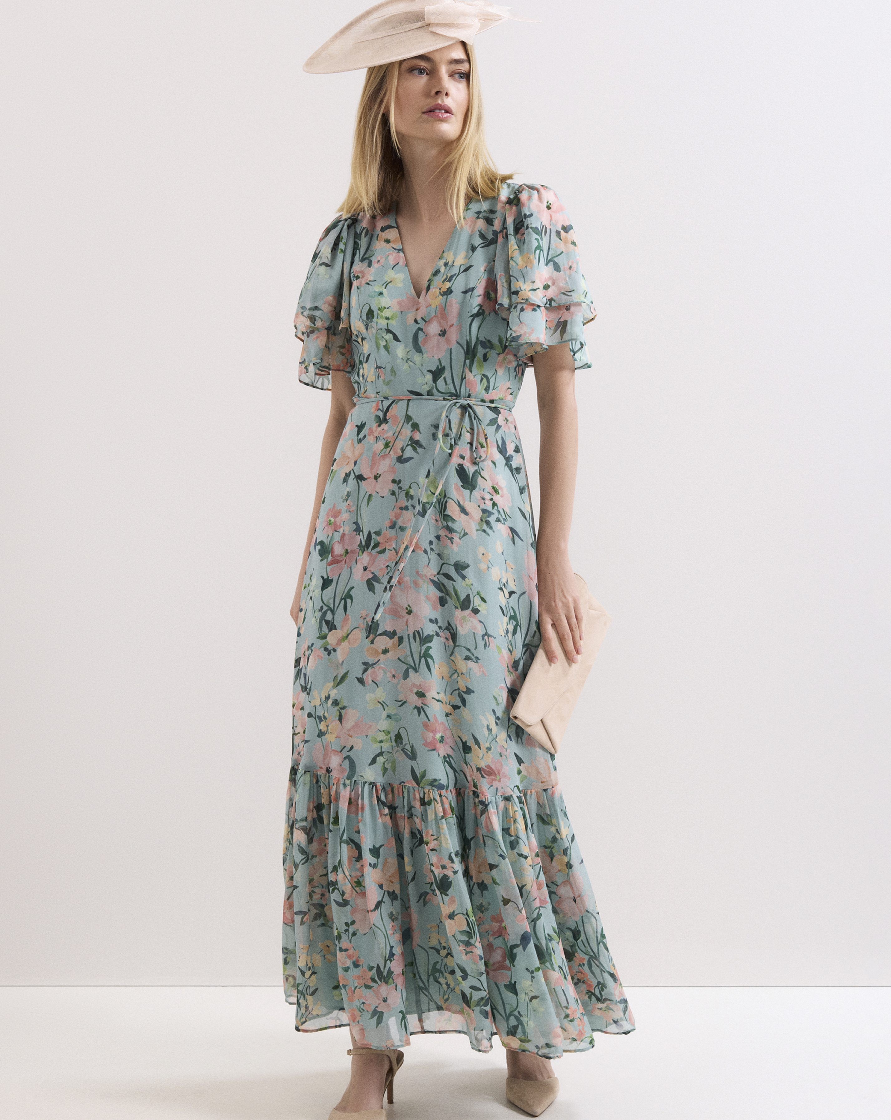 Phase Eight Women's Midi Dress - Floral Print - Size 10