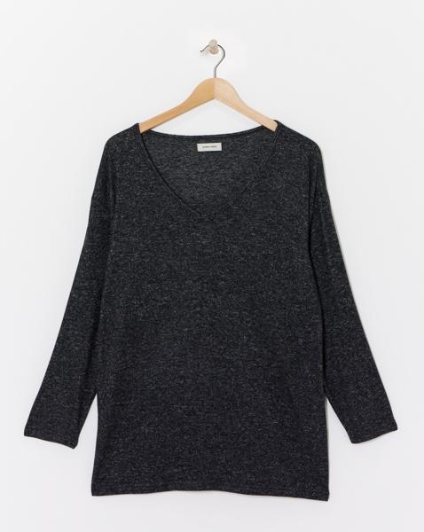 Soft Touch V-Neck Longline Top