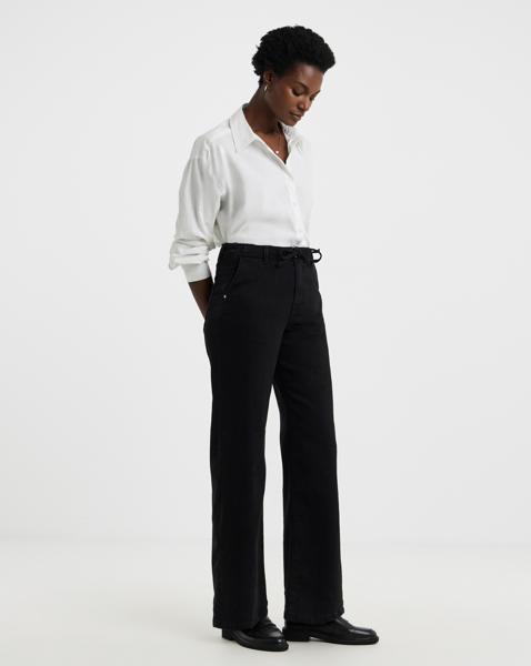 Black Fleece Lined Cosy Wide Leg Jean