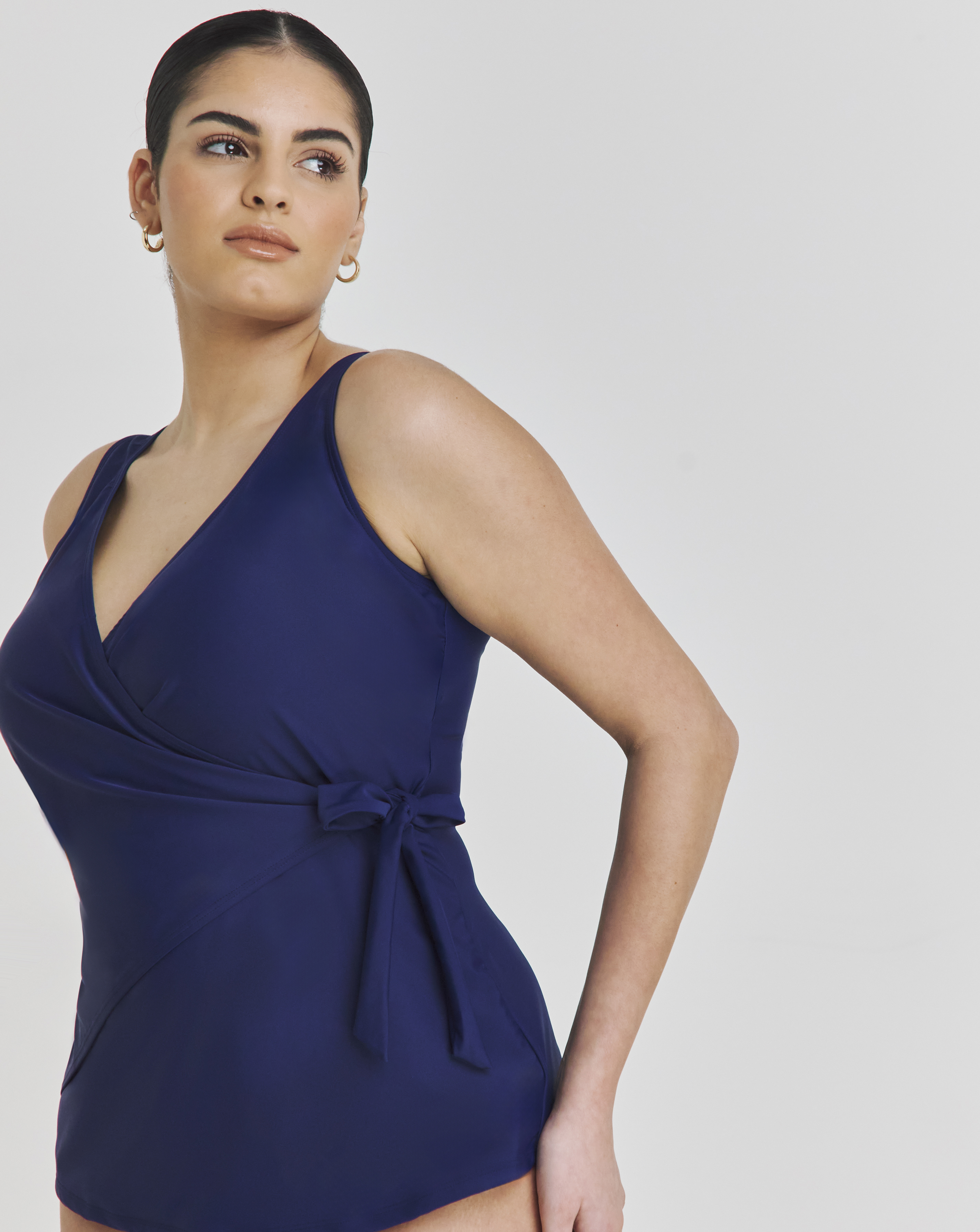 Leaf Mix And Match Wrap Over Tankini Top