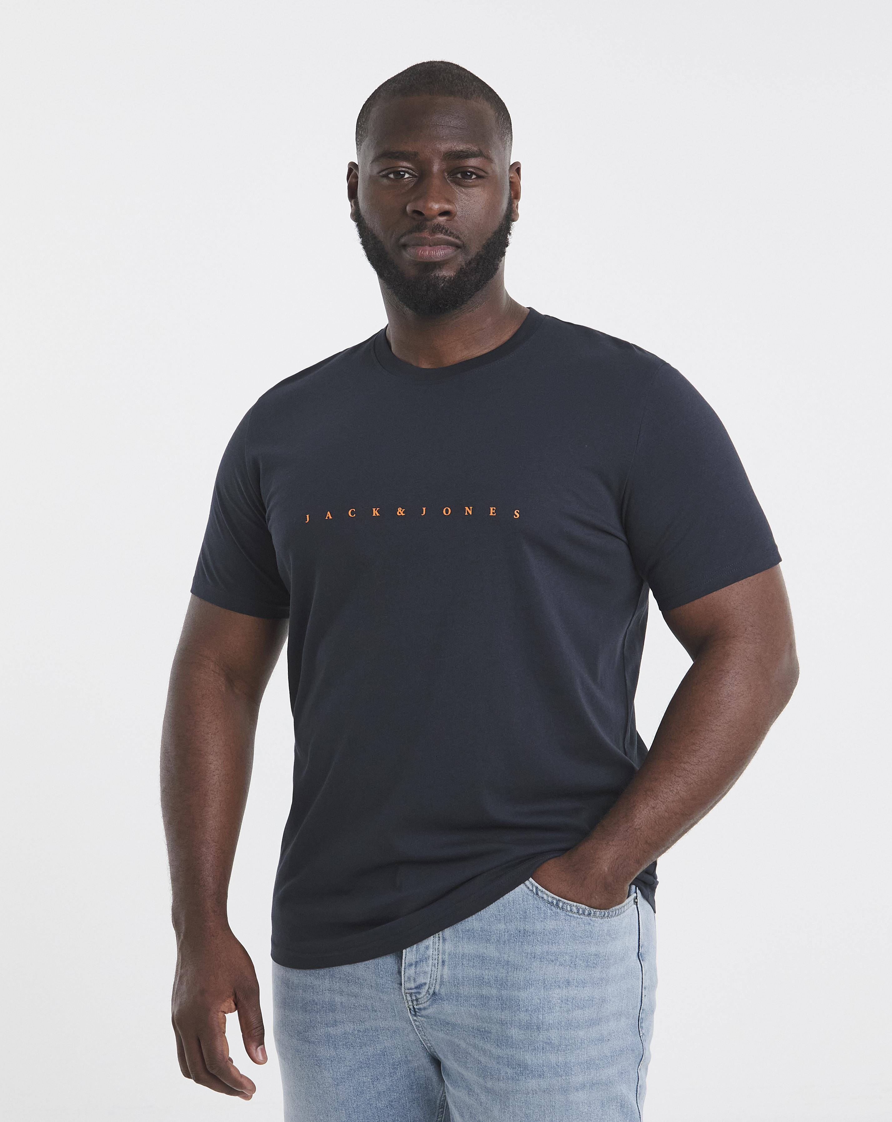 Jack & Jones Star Logo T-Shirt - Navy