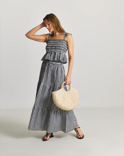 Gingham Beach Skirt And Top Co-Ord
