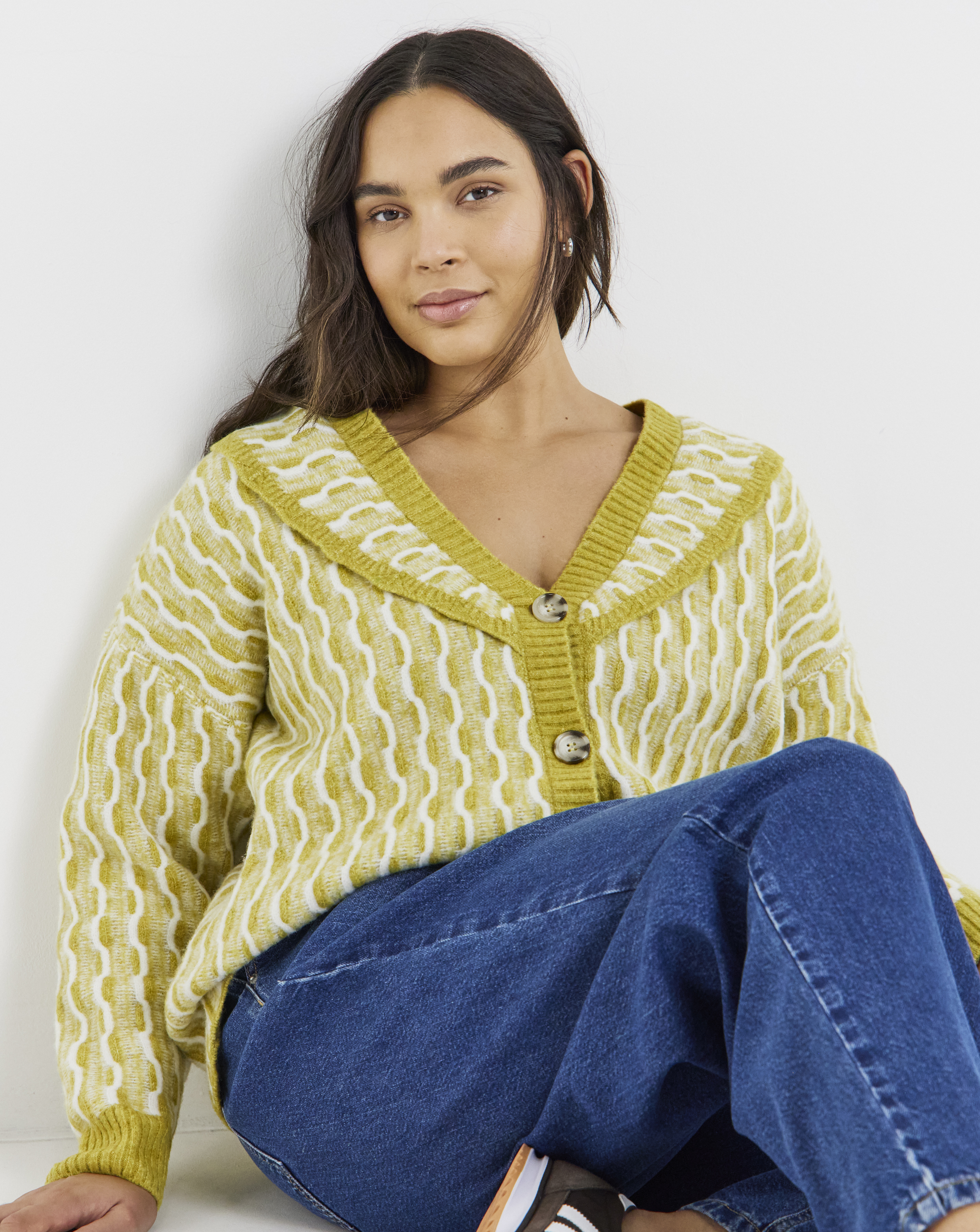 Native Youth Wave Knitted Cardigan