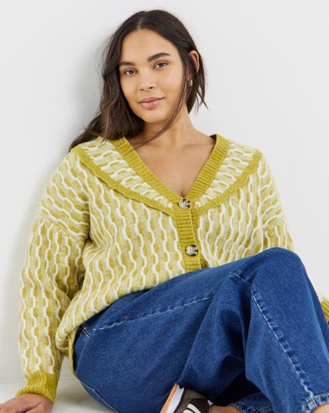 Native Youth Wave Knitted Cardigan