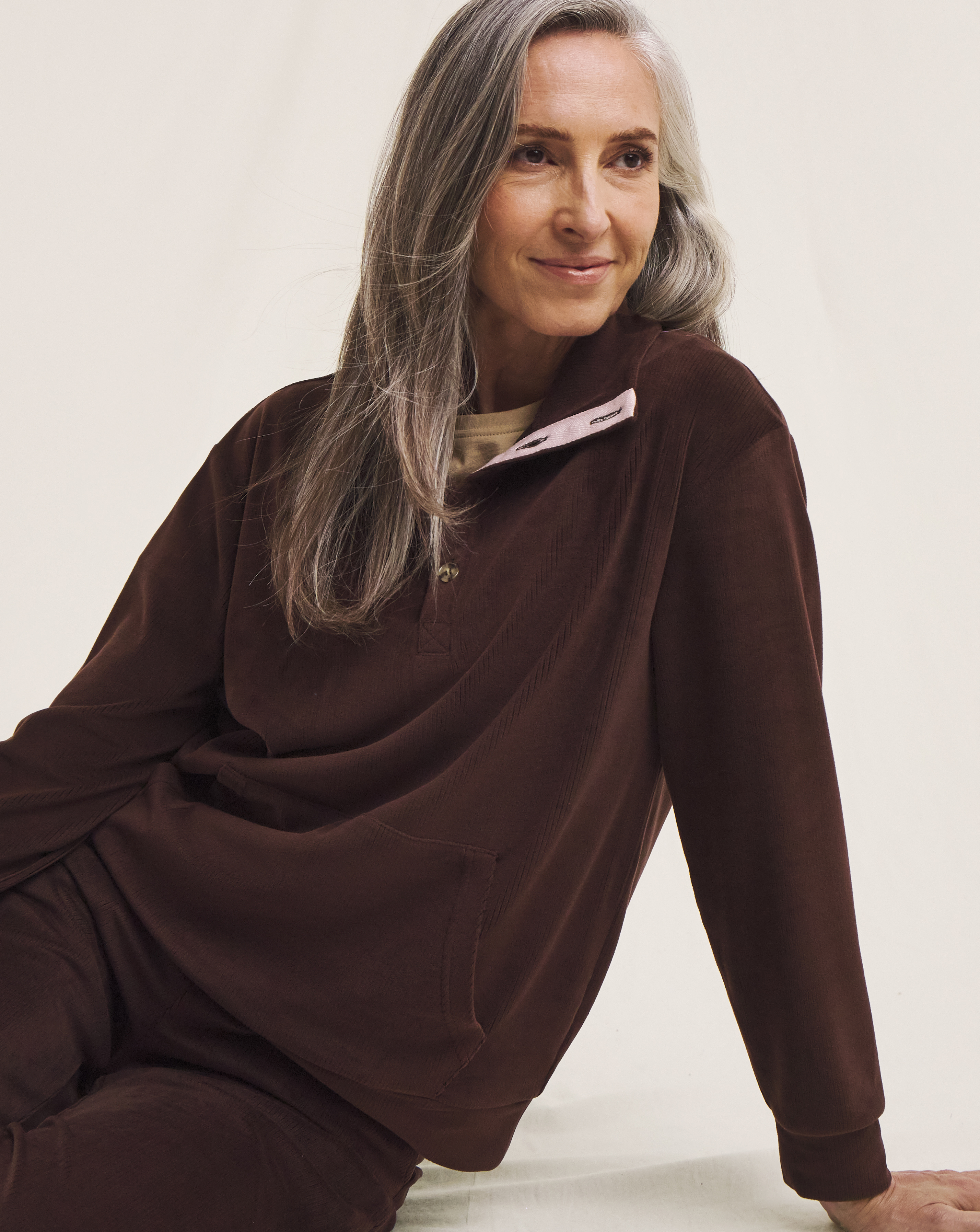 Julipa Jersey Cord Henley Sweatshirt