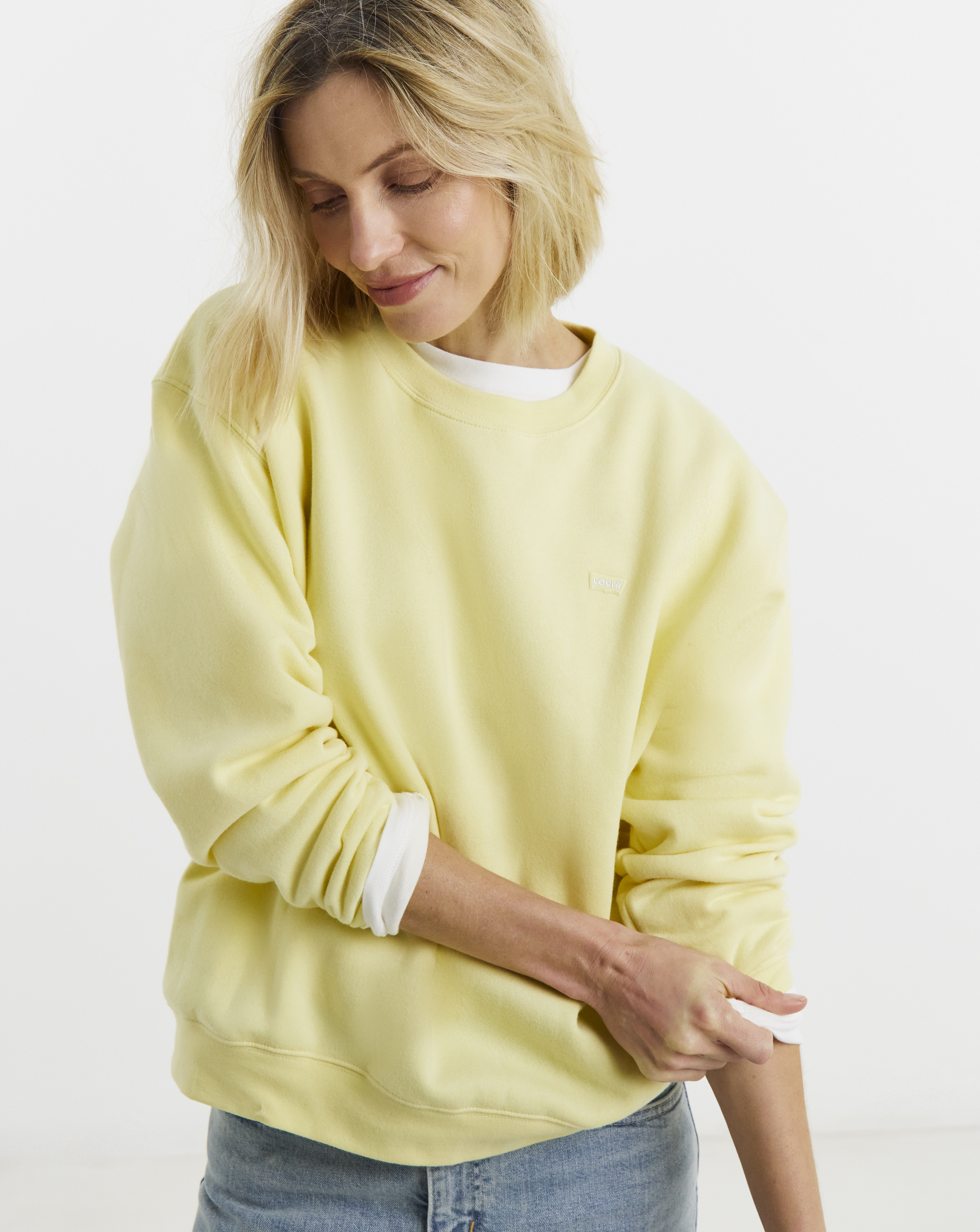 Levi's Yellow Everyday Crew Neck Sweatshirt - Large