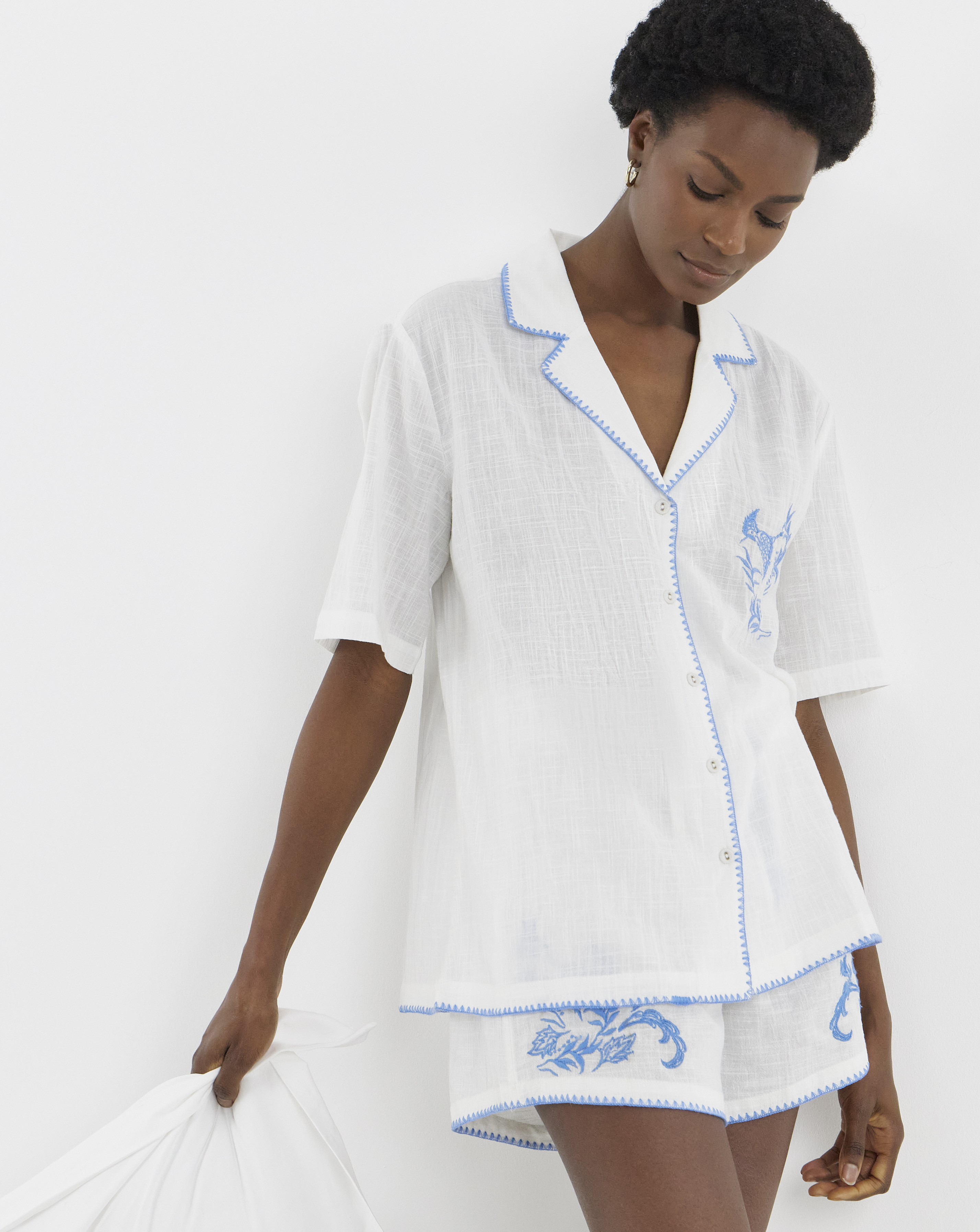 Figleaves Embroidered Shortie Set