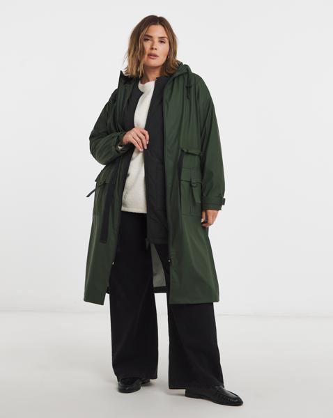 Khaki Rubberised 3 in 1 Parka & Gilet
