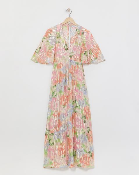 Boutique Floral Jacquard Maxi Dress