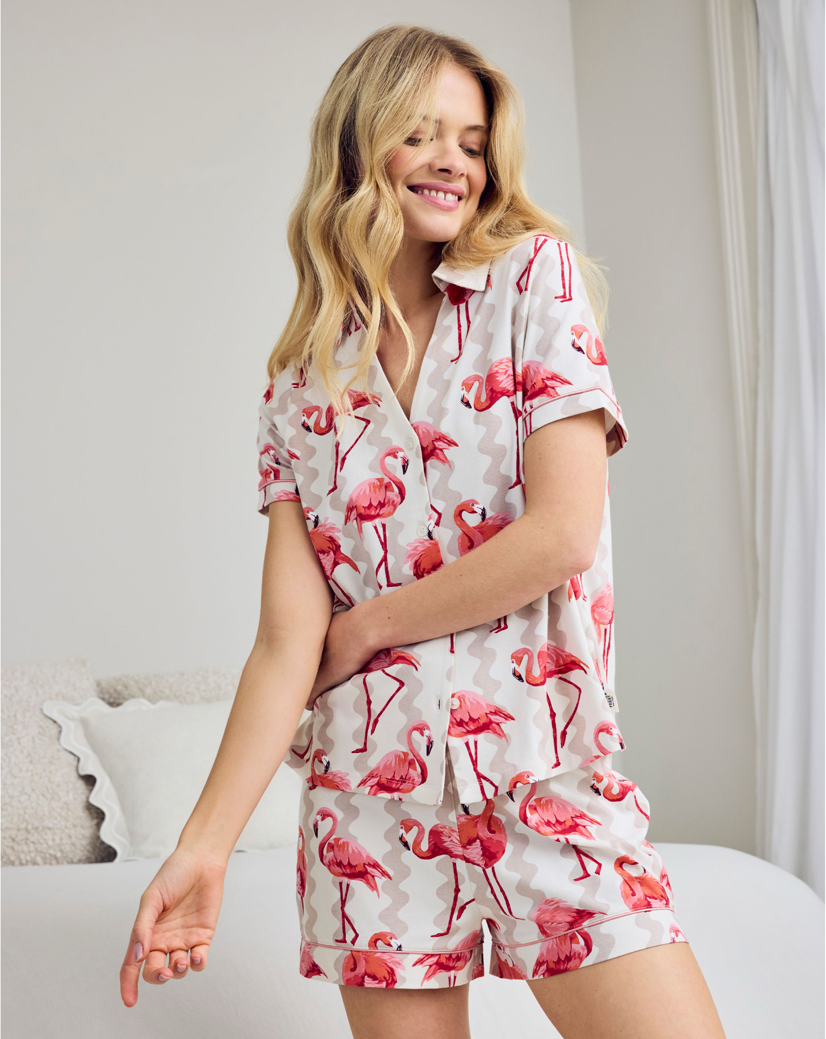 Chelsea Peers Button Up Short Set