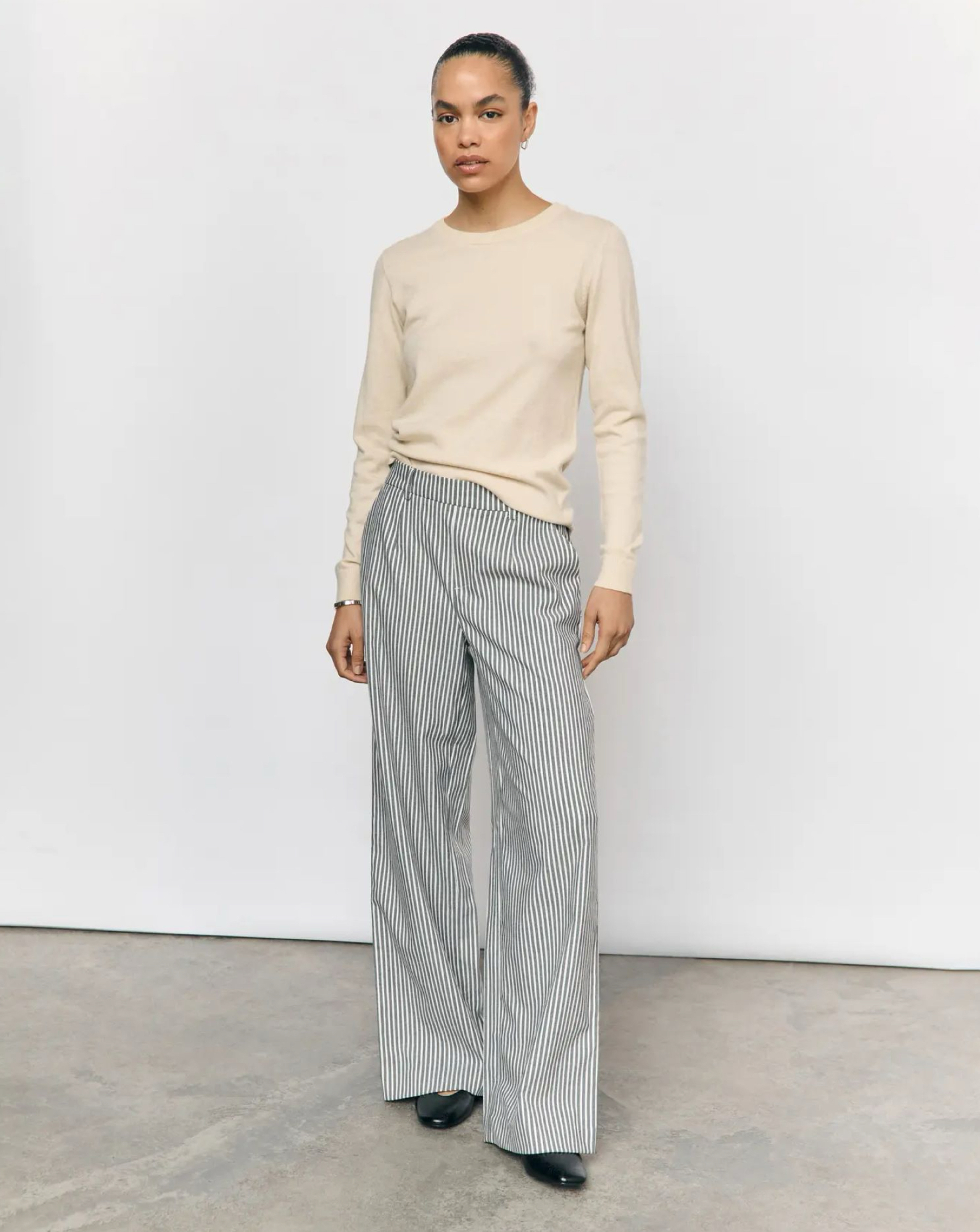 OBJECT Stripe Wide Leg Trouser