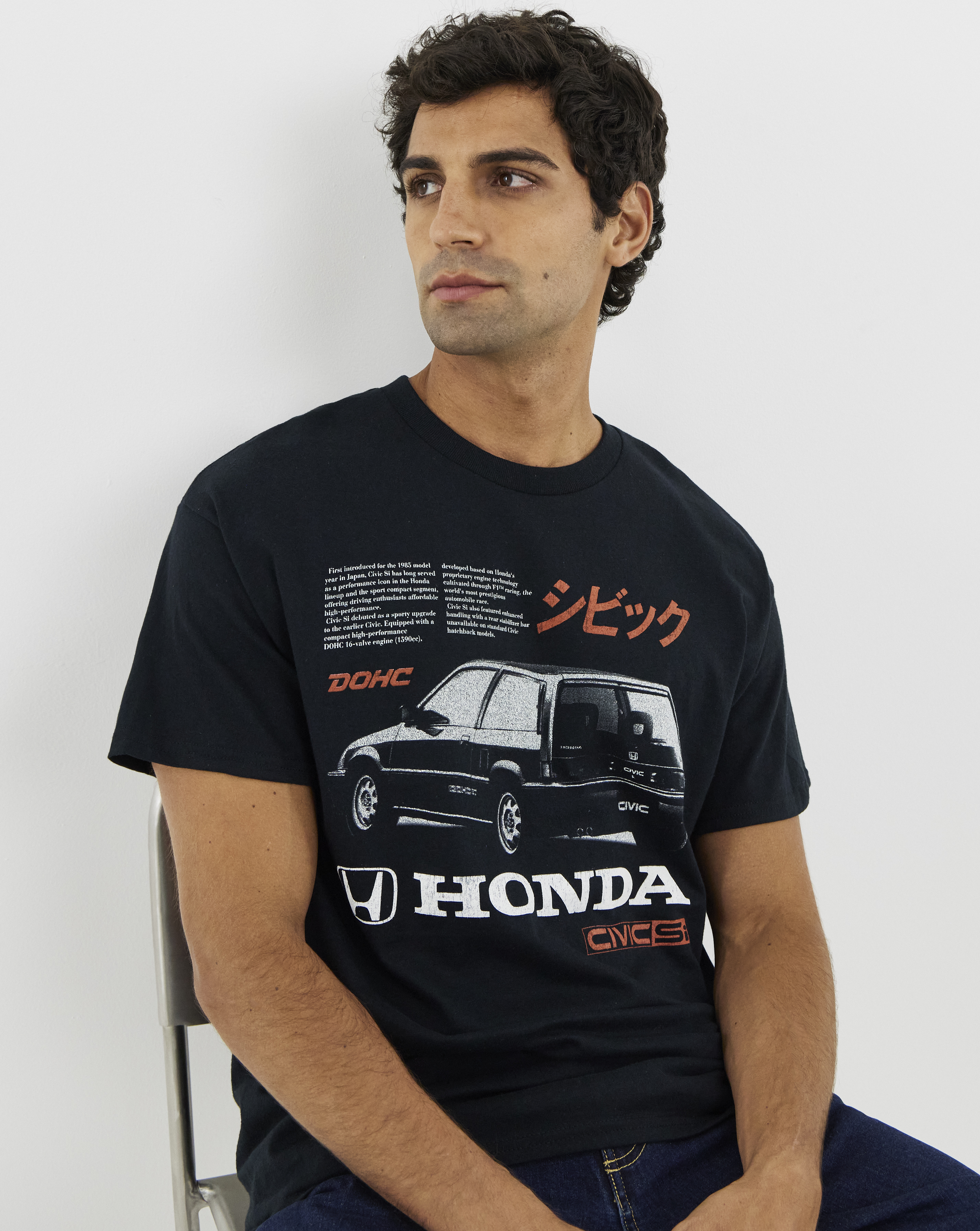 Honda Car Graphic T-Shirt - Black