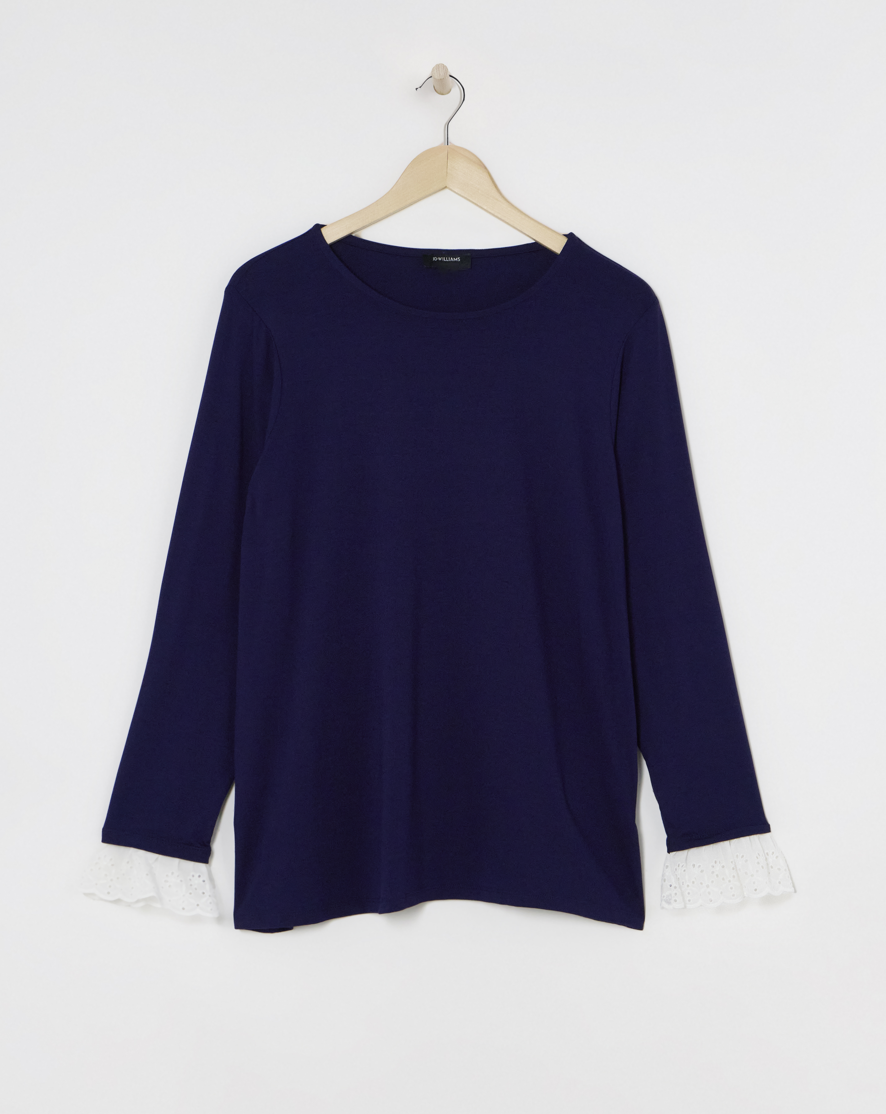 Broderie Cuff Detail Top