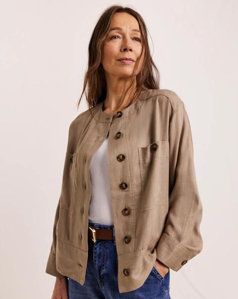 Julipa Petite Linen Mix Detail Jacket