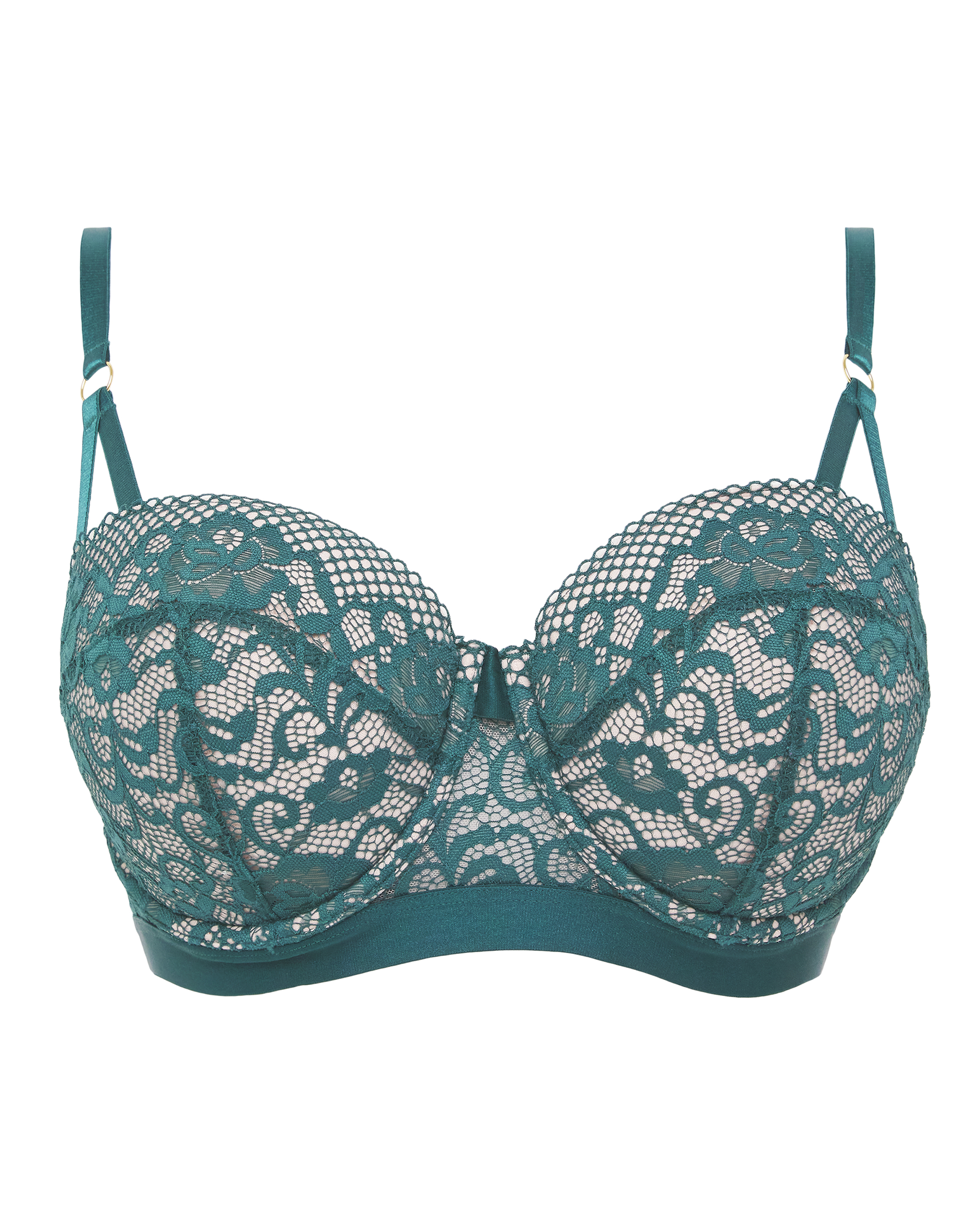 Figleaves Opal Lace Padded Balcony Bra
