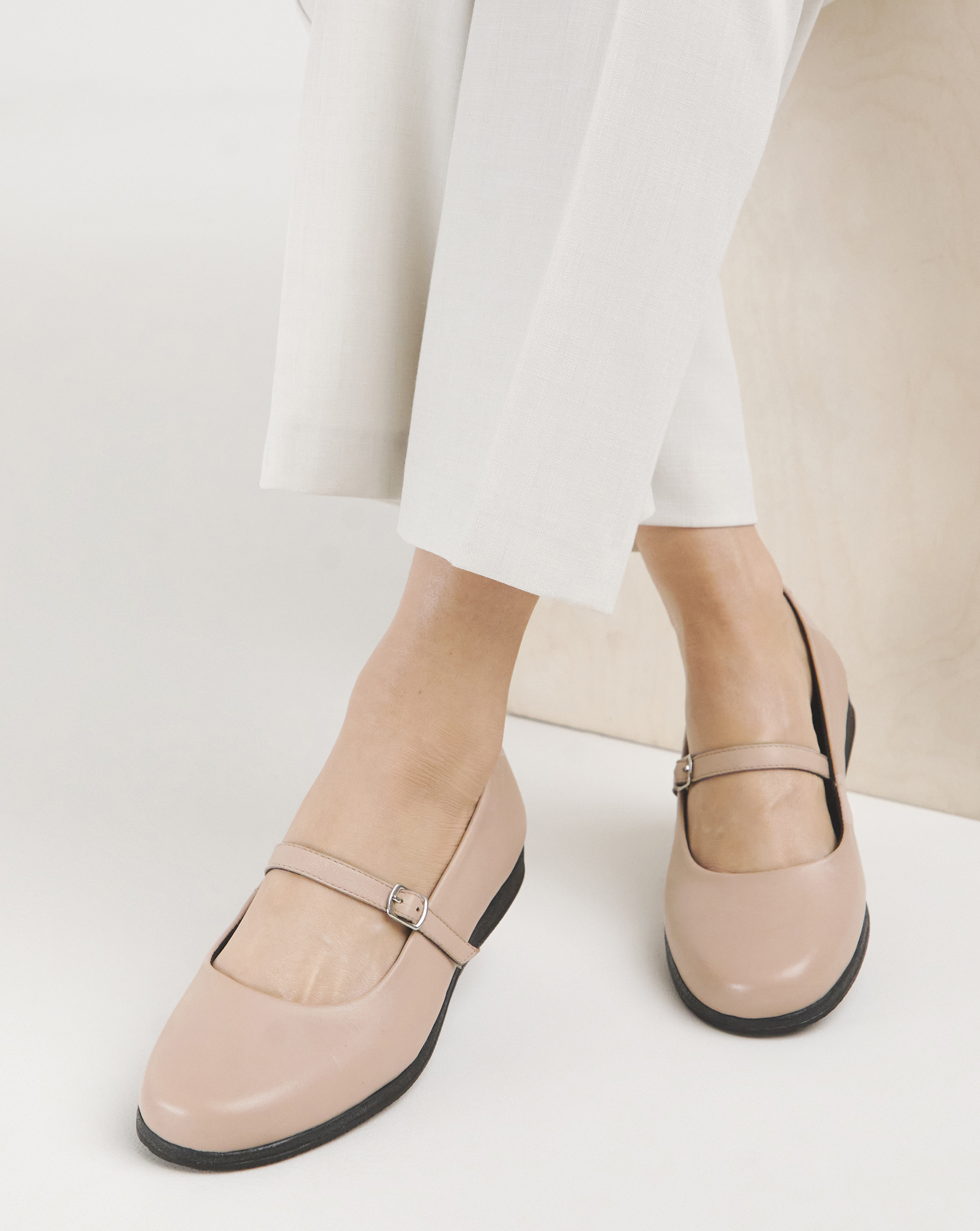 Mary Jane Flat Ballerina Ex Wide Fit