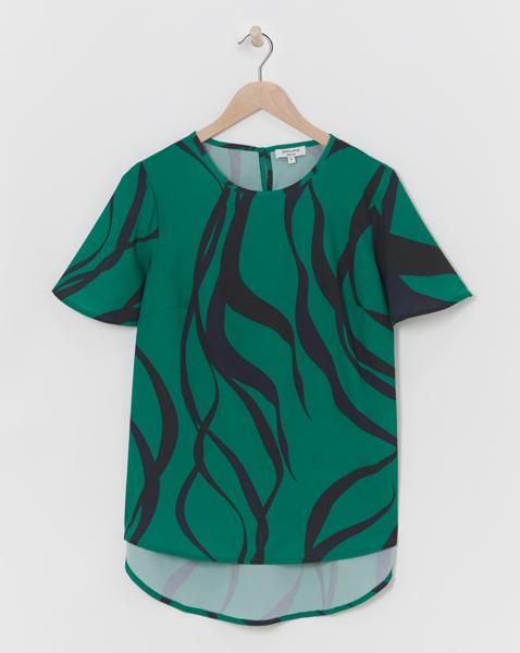 Short Sleeved Woven Top