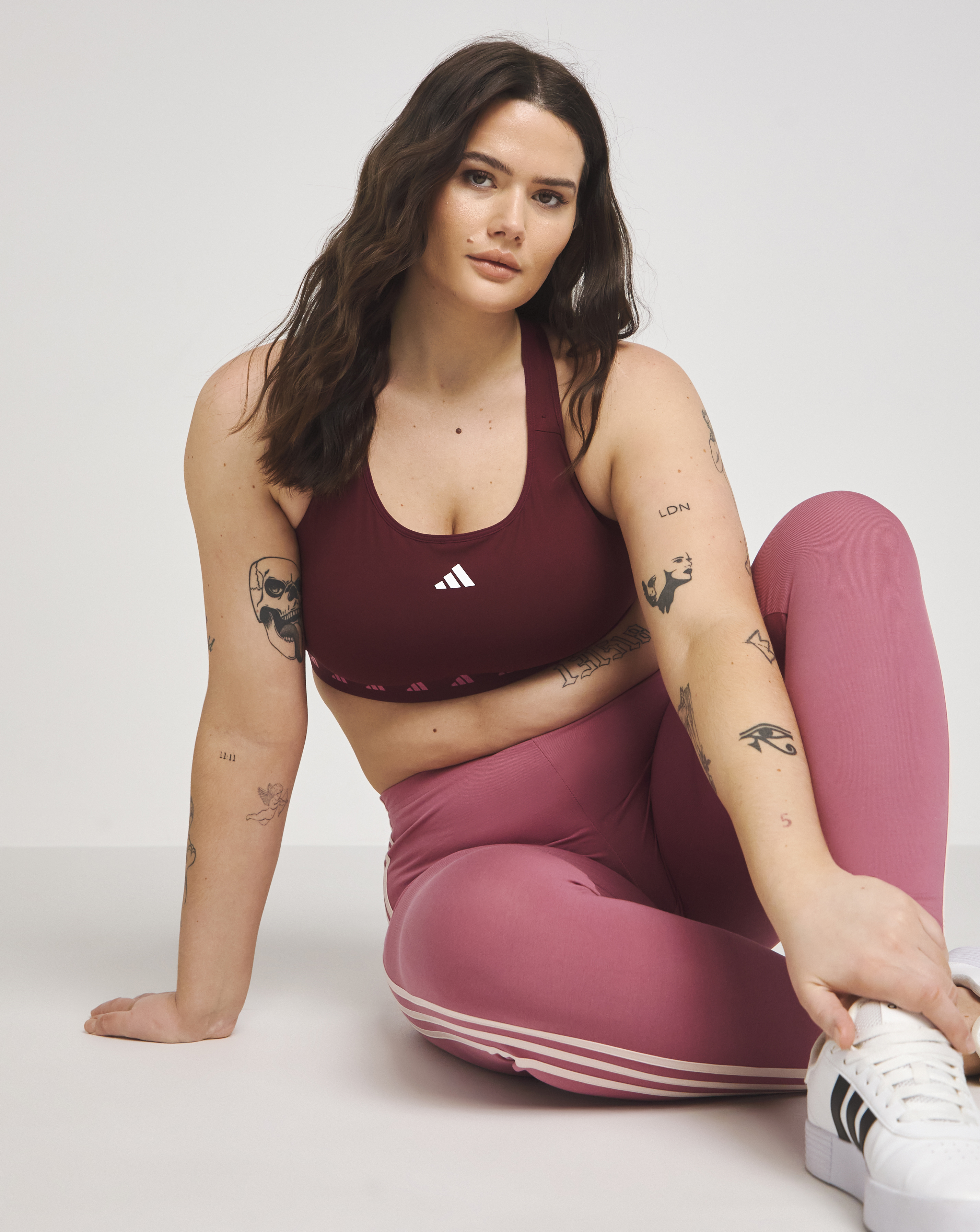 adidas Plus Size PWR Sports Bra In Red | UK Size L(A-C) Women's