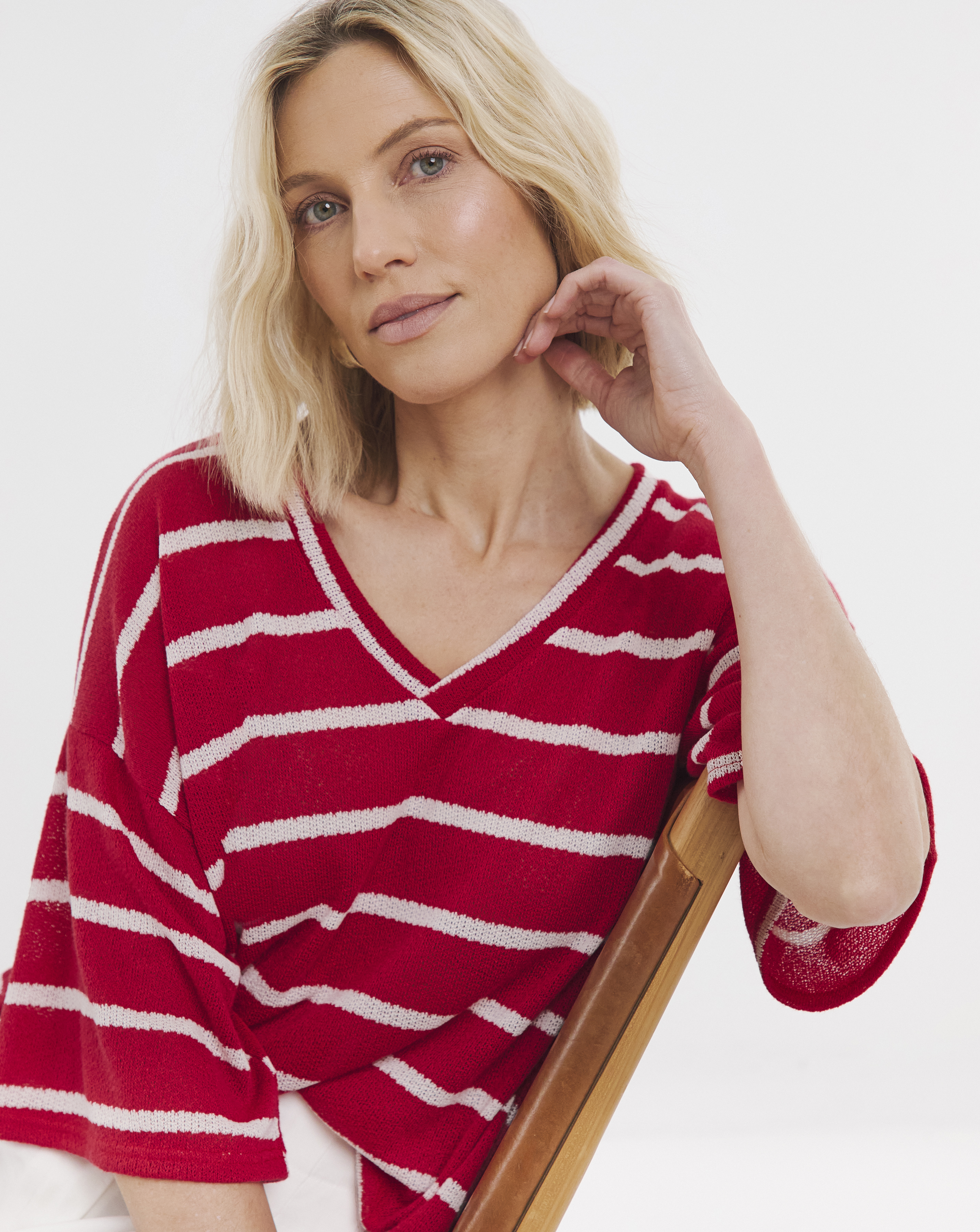 V-Neck Textured T-Shirt