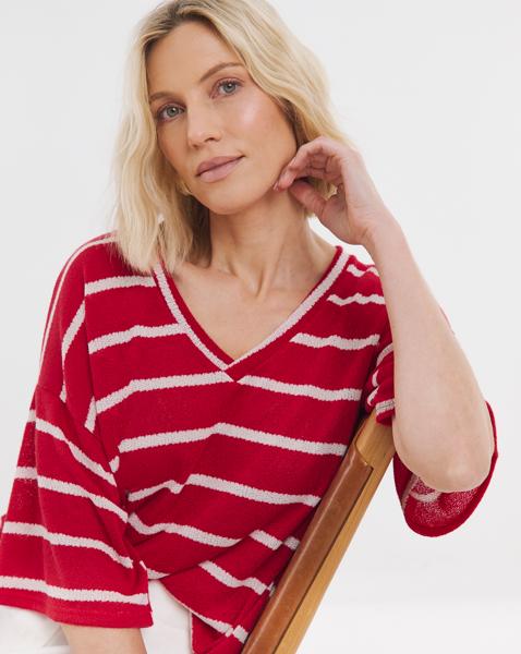 V-Neck Textured T-Shirt