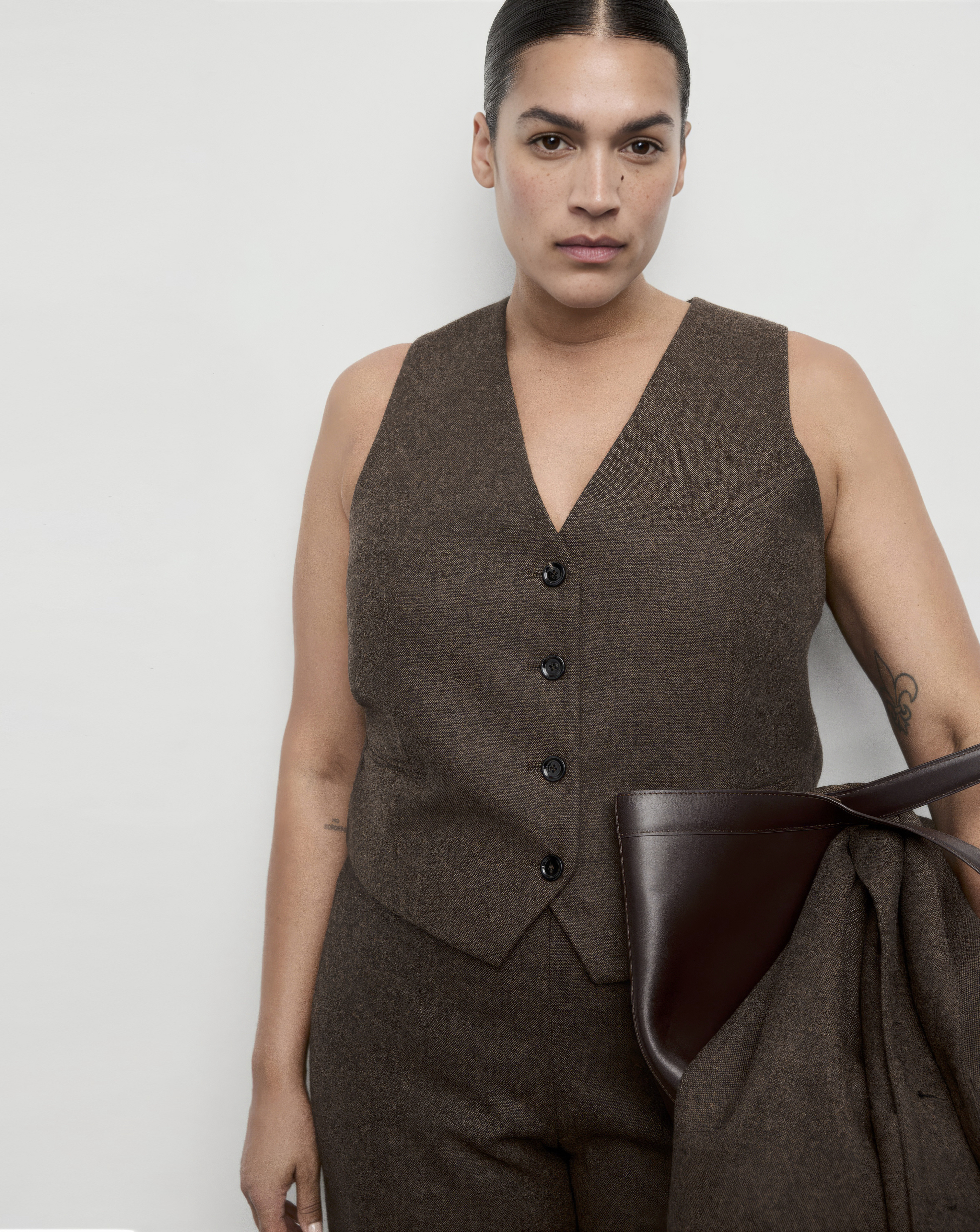 Mango Speckled Wool Waistcoat