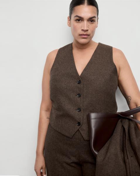 Mango Speckled Wool Waistcoat