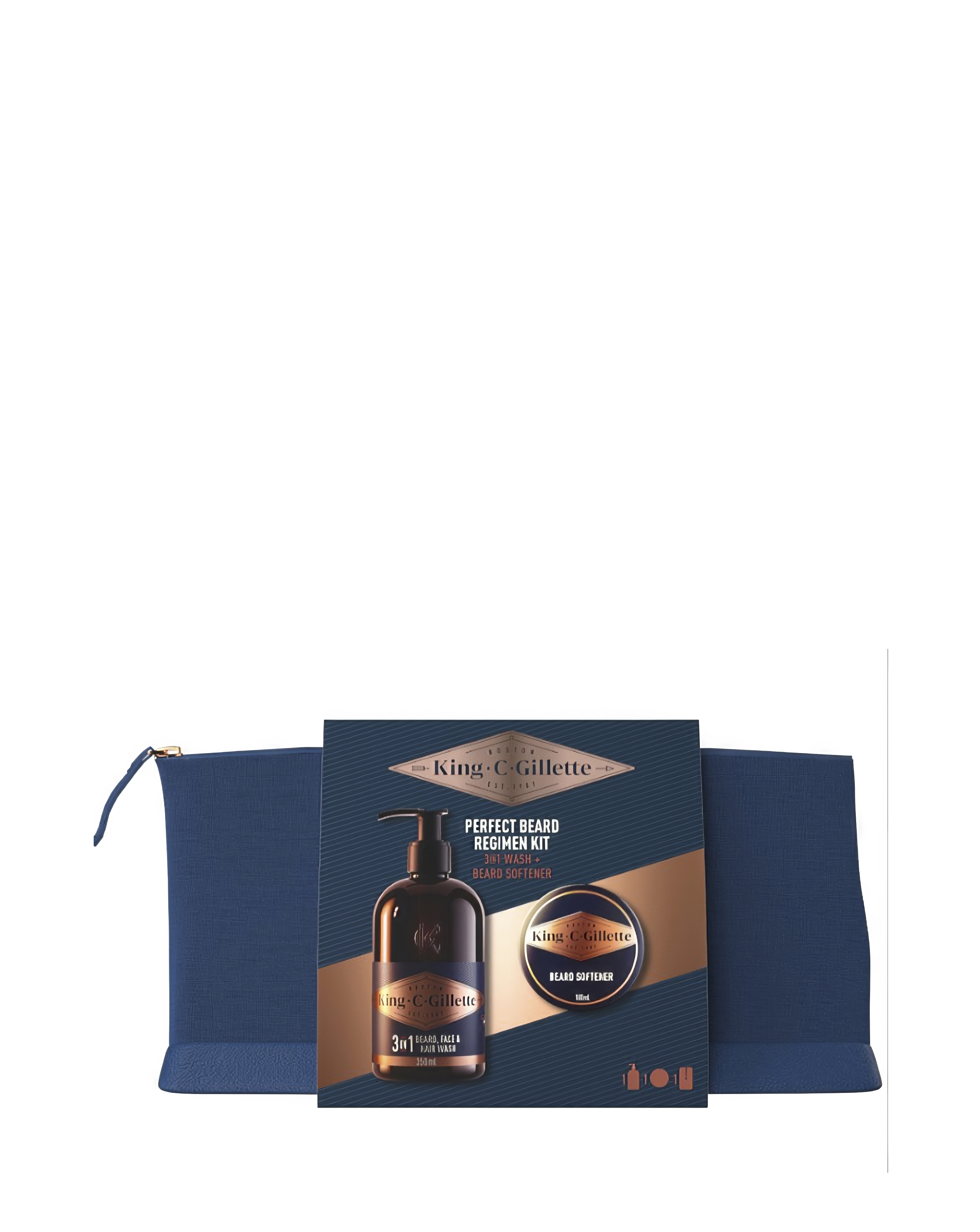 King C Gillette Beard washbag Set