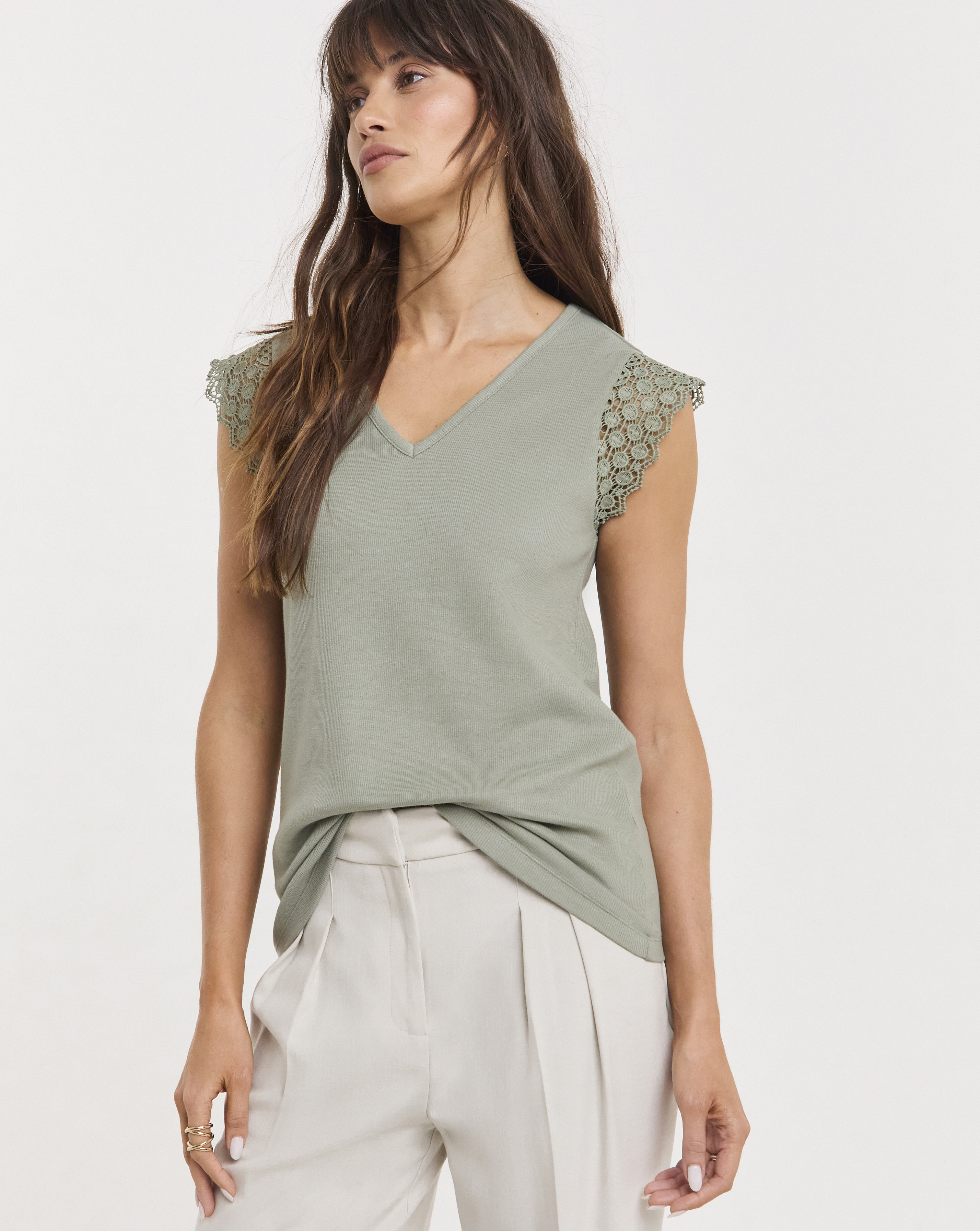 Lace Insert Vest