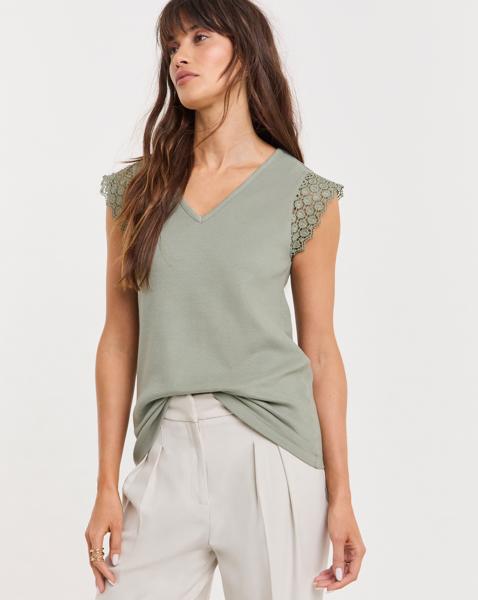 Lace Insert Vest