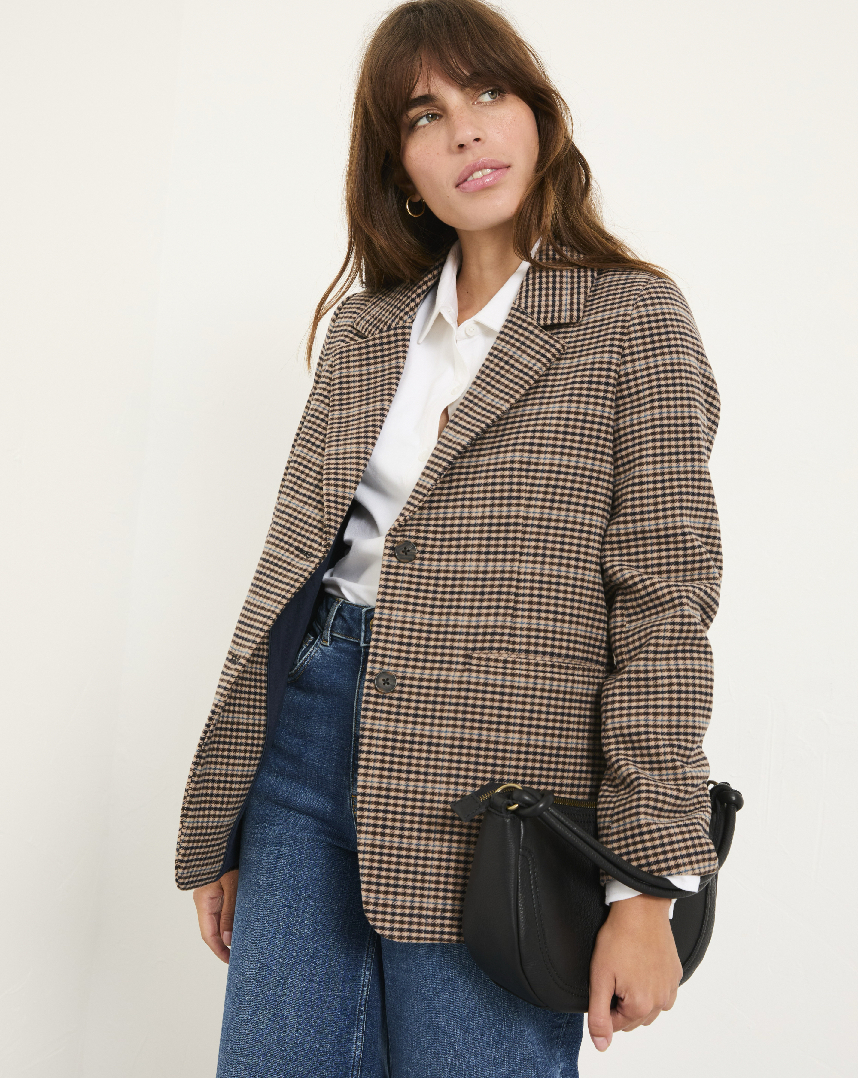 Fatface Brown Alba Blazer Coat - Size 20