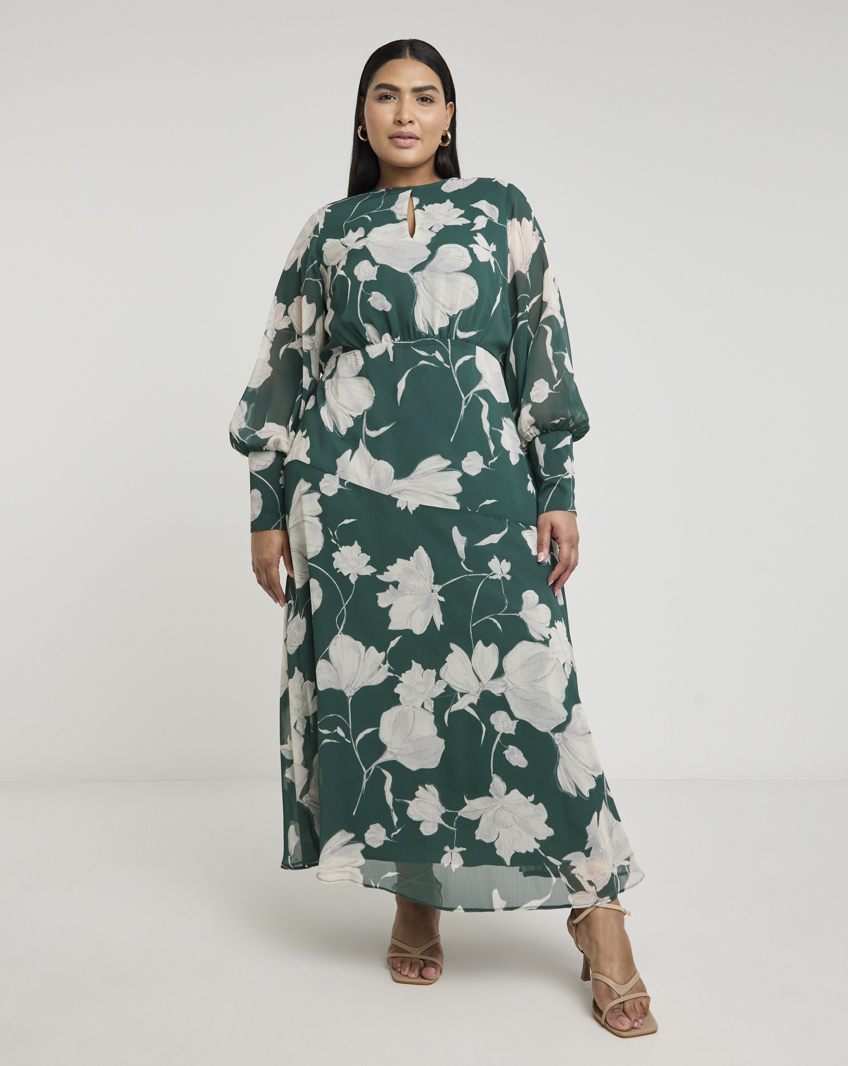 Joanna Hope Long Sleeve Maxi Dress