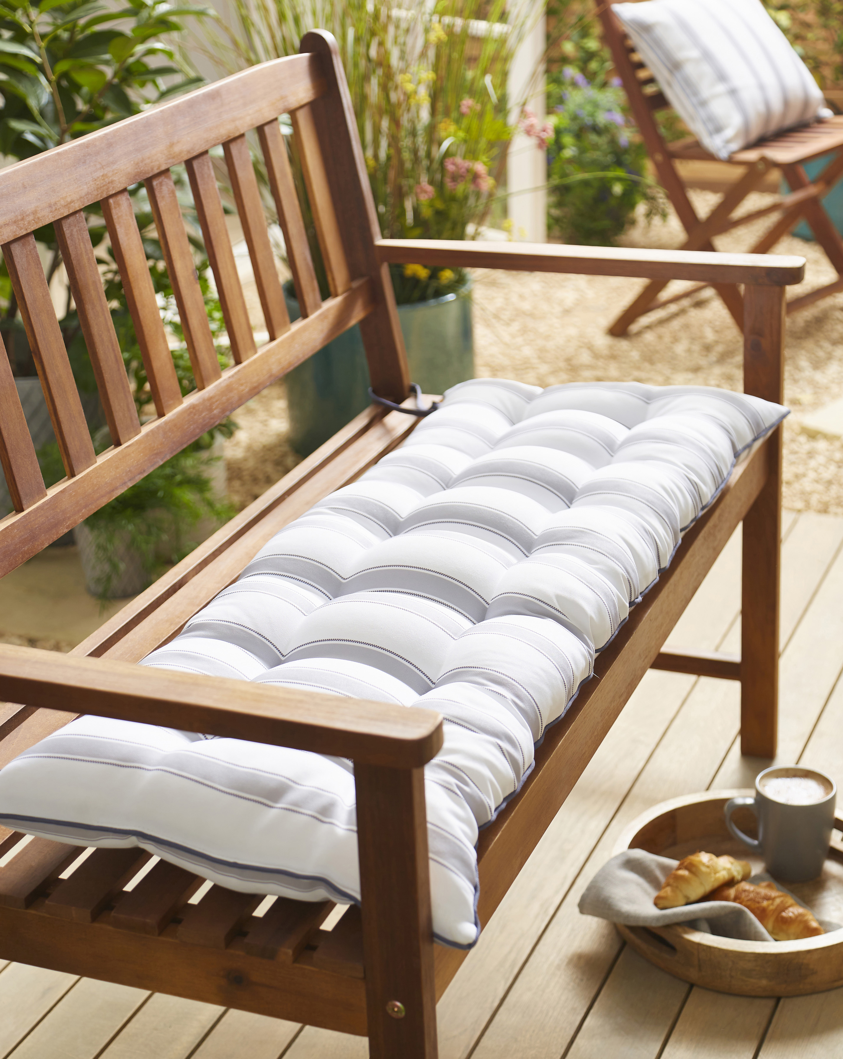 Stripe Outdoor Bench Cushion