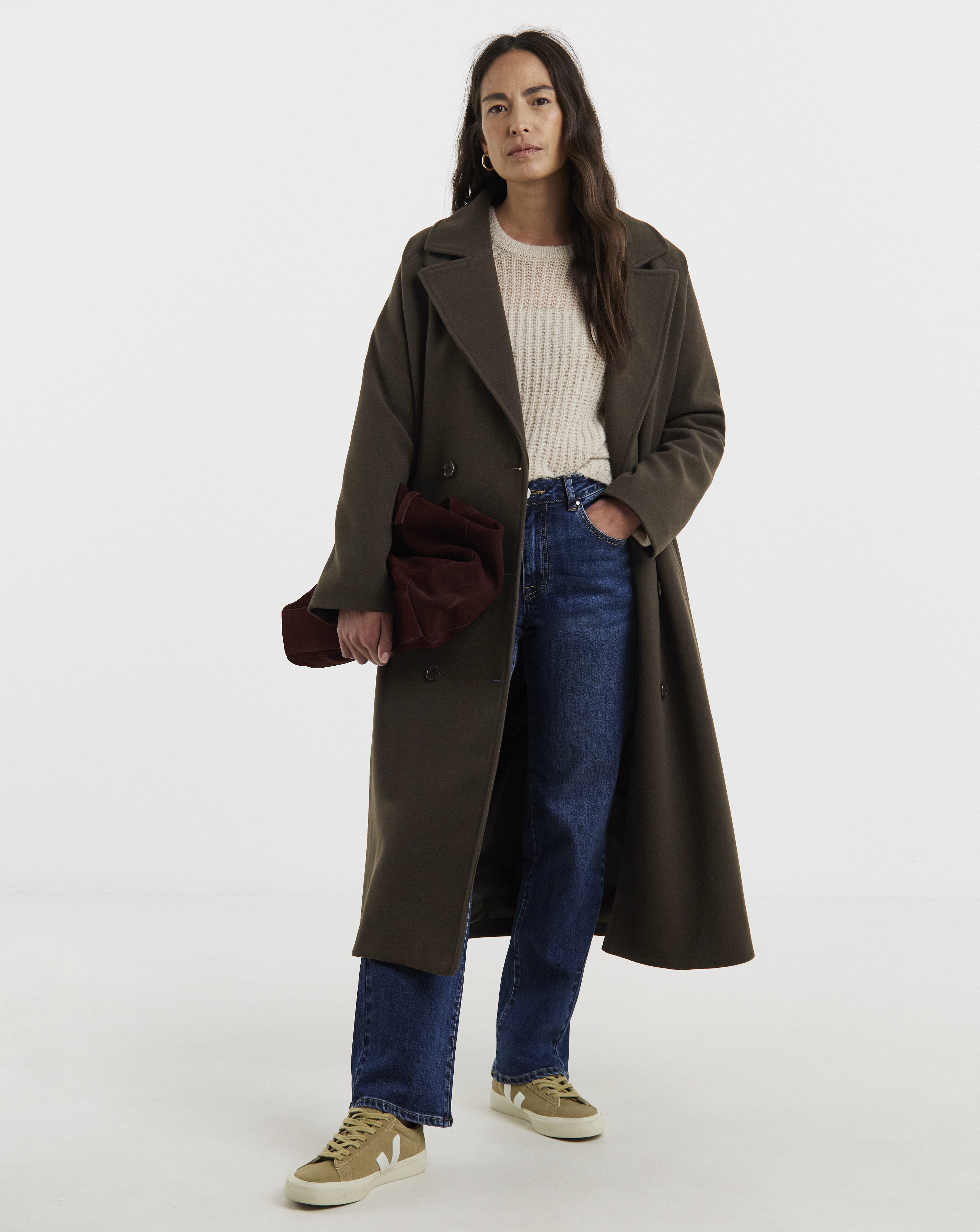 Chocolate Relaxed Oversized Maxi Coat