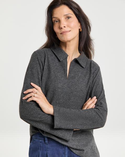 Soft Touch Collared Top