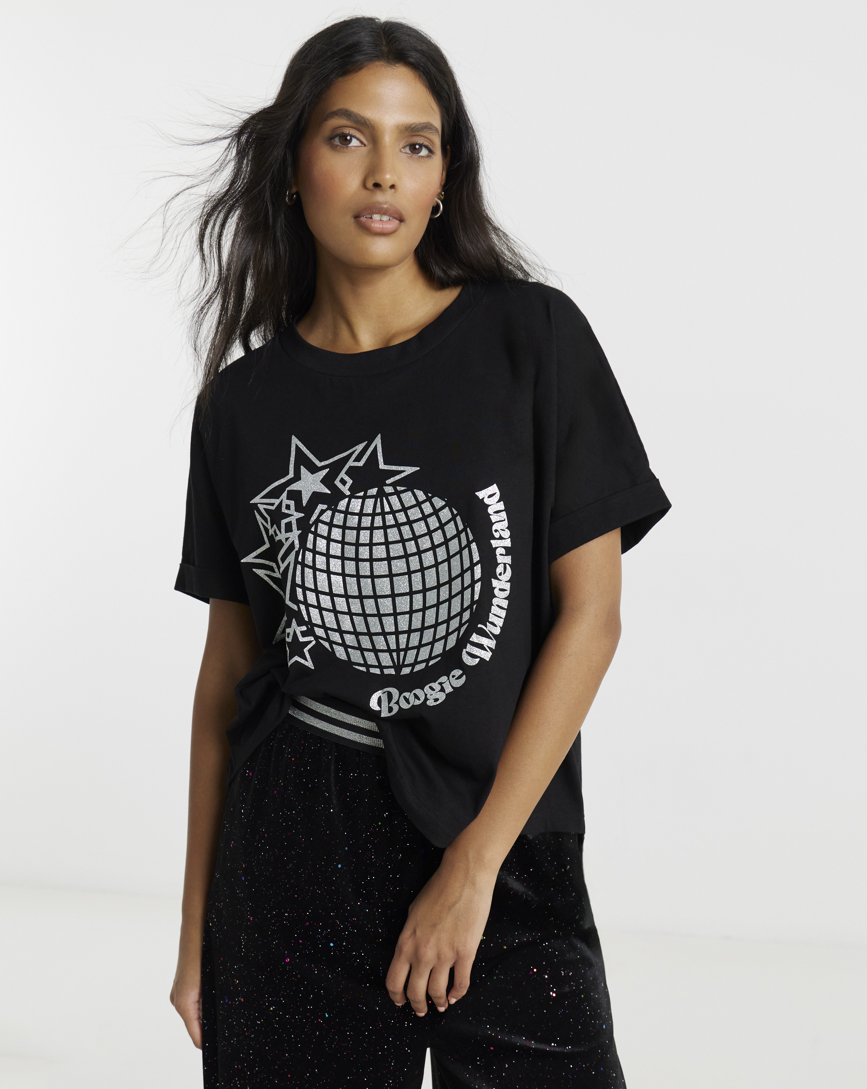 Twisted Wunder Phoebe Foil Print T-Shirt