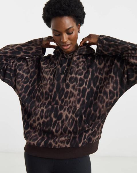 adidas Leopard Print 3 Stripes Hoodie
