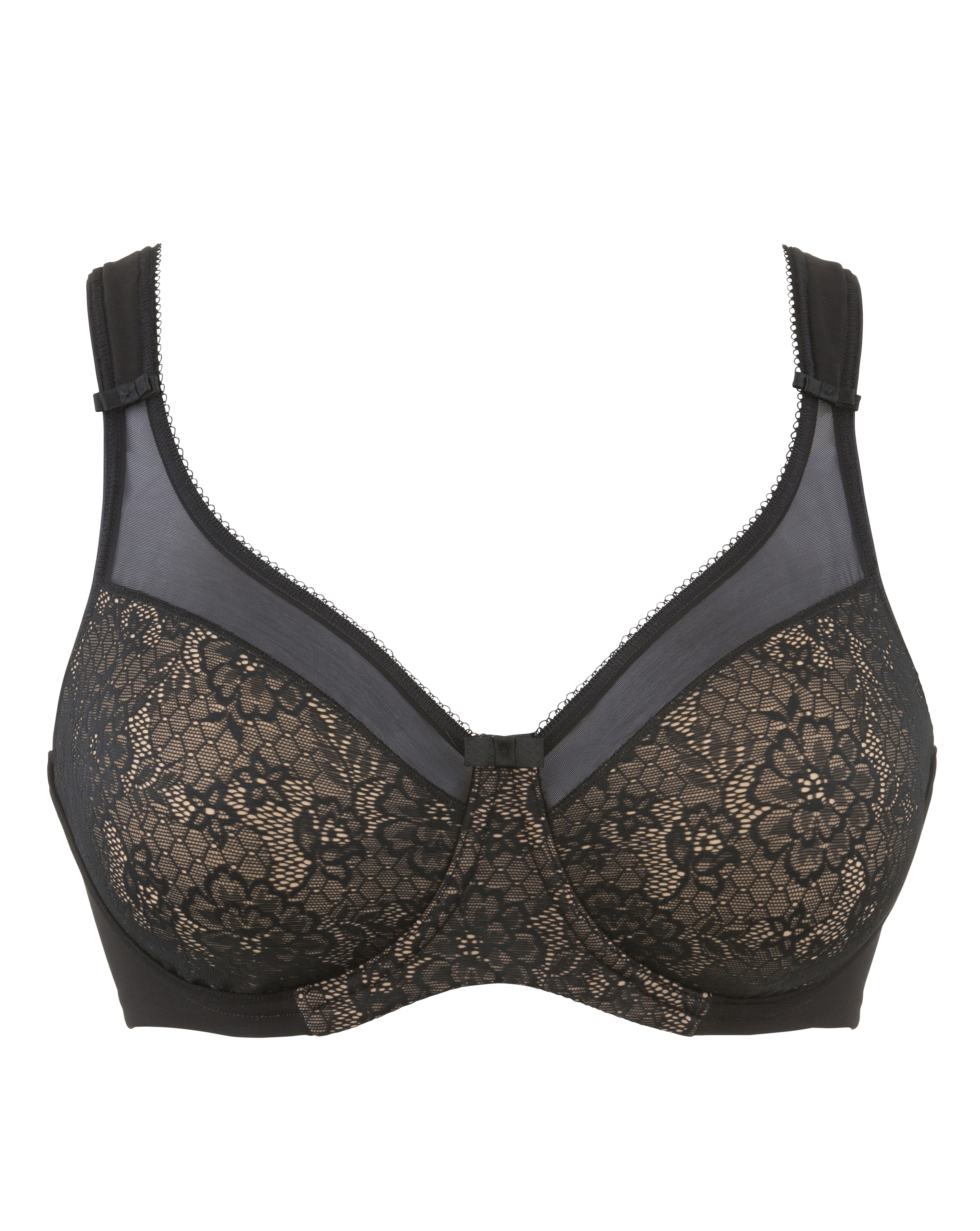 Berlei Black/Nude Beauty Lace Minimiser Bra Blk/Nud - 34C